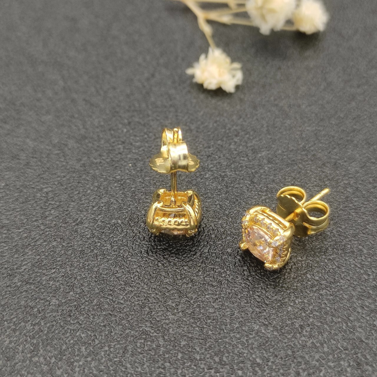 David Yurman four claw gem Earrings(Main stone 5mm)