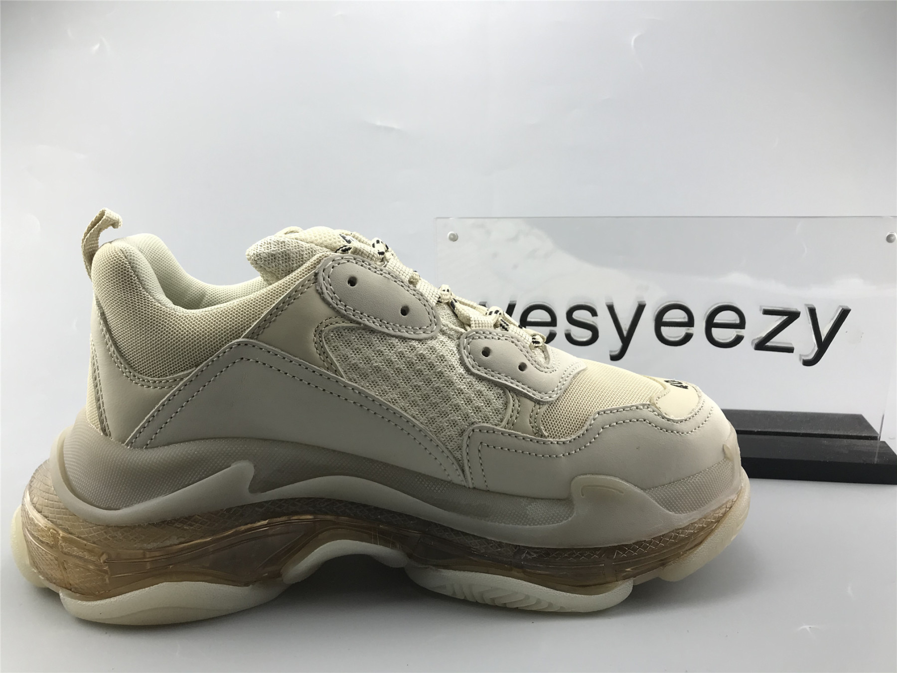 UA TRIPLE S CLEAR SOLE SNEAKER CRYSTAL