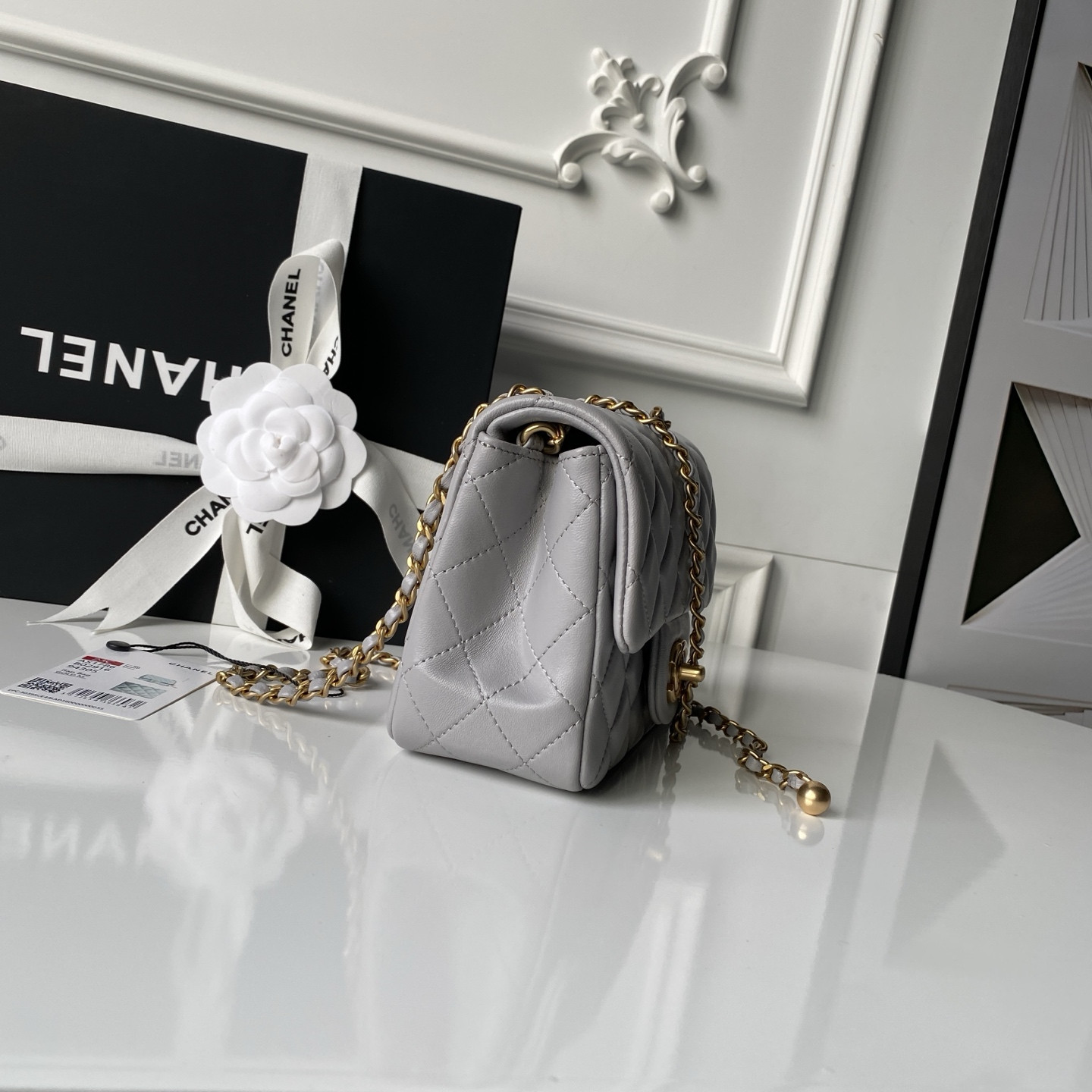 Ch**el MINI FLAP BAG 13.5x17x8cm