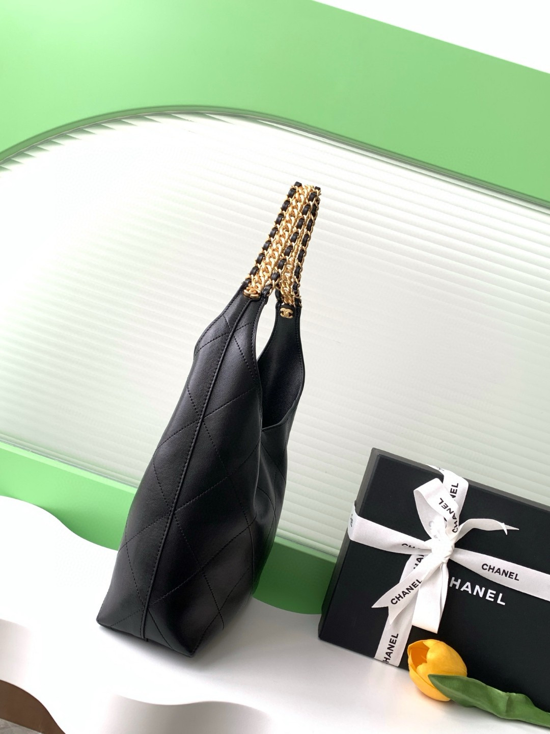 Ch**el Hobo Bag AS5410 27x 23x 21cm