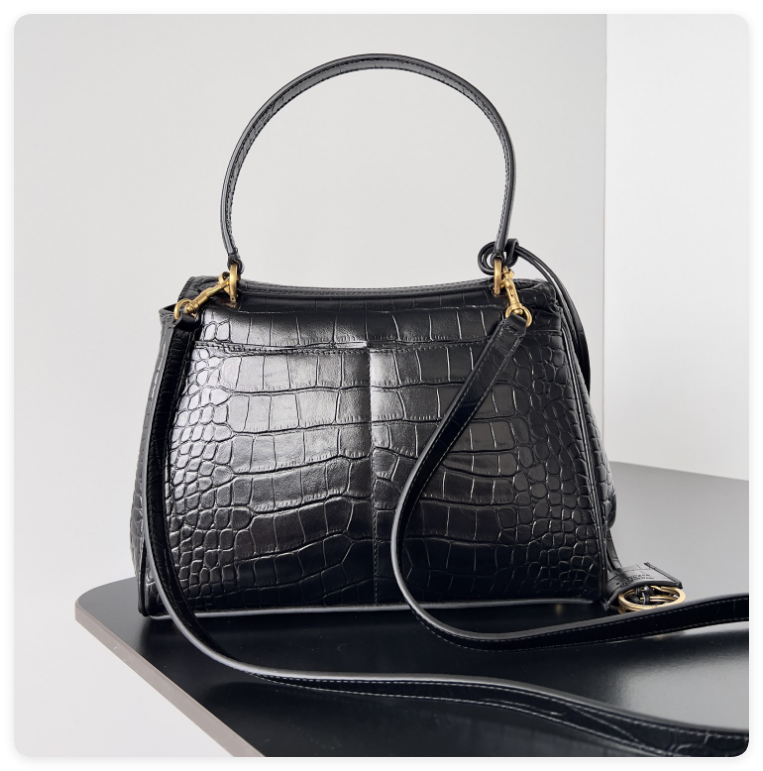 Ba1en*iaga Rodeo Mediun Croc-Embossed Top-Handle Bag 35x23.3x10.9cm