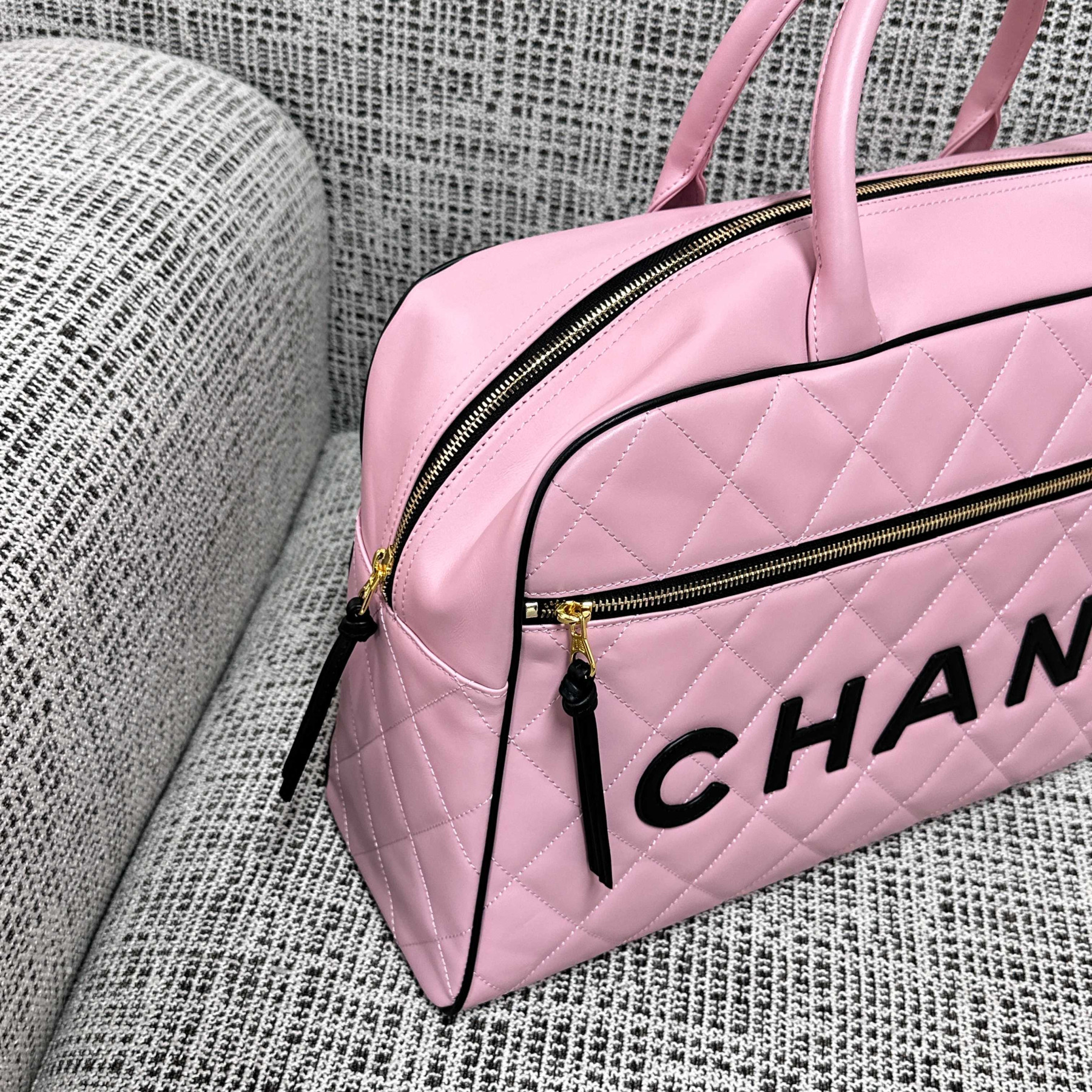 Ch**el Boston Bowling Bag Without Box 46cm