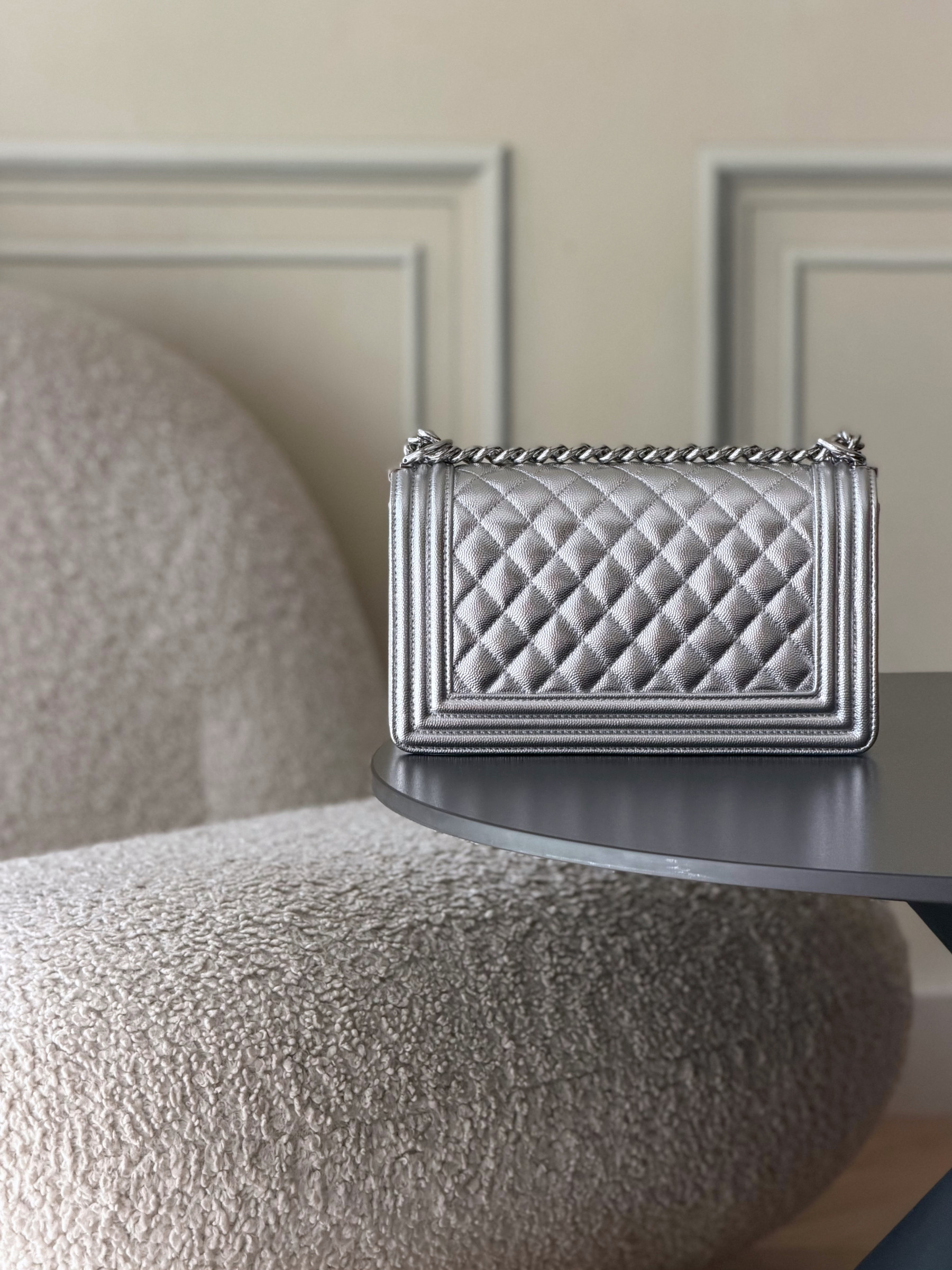 Ch**el Boy Handbag 15x25x9cm