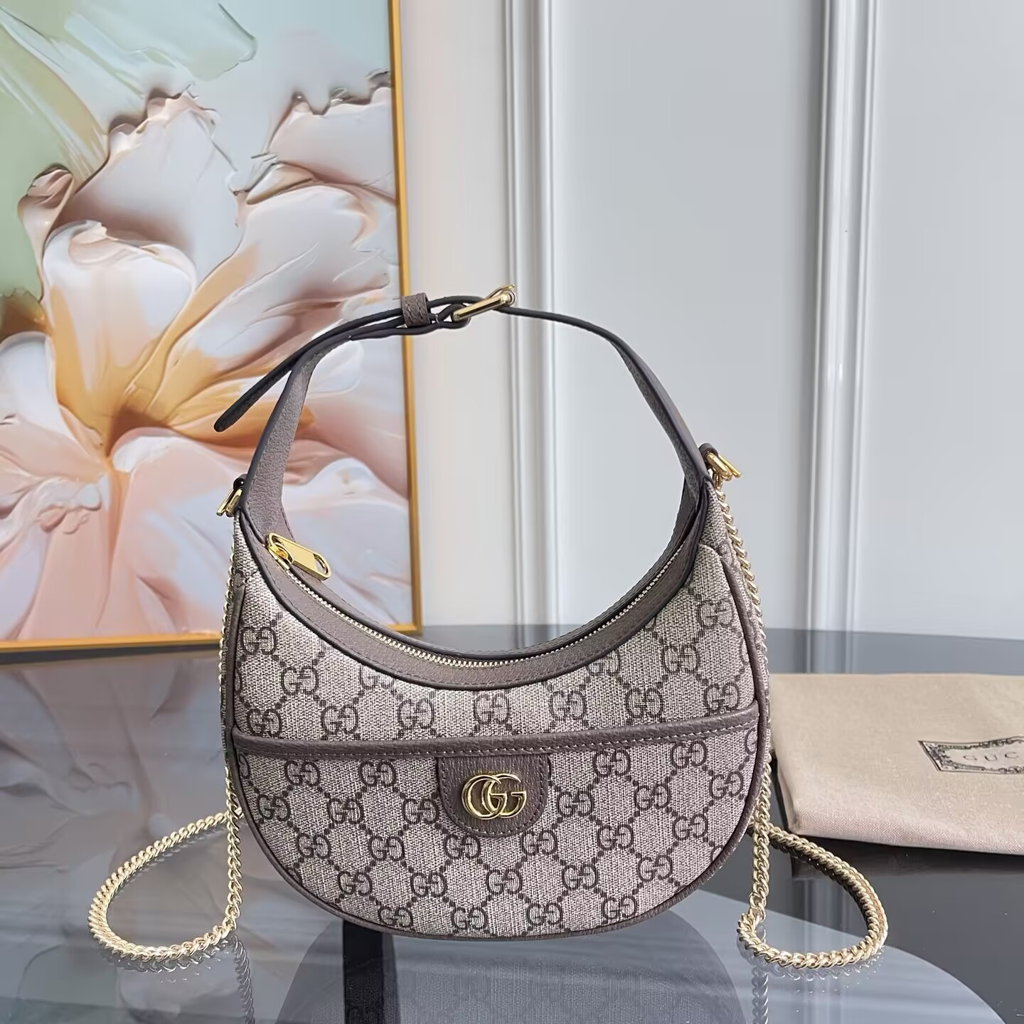 Gucci Ophidia Mini GG Canvas Shoulder Bag 20x14.5x4cm