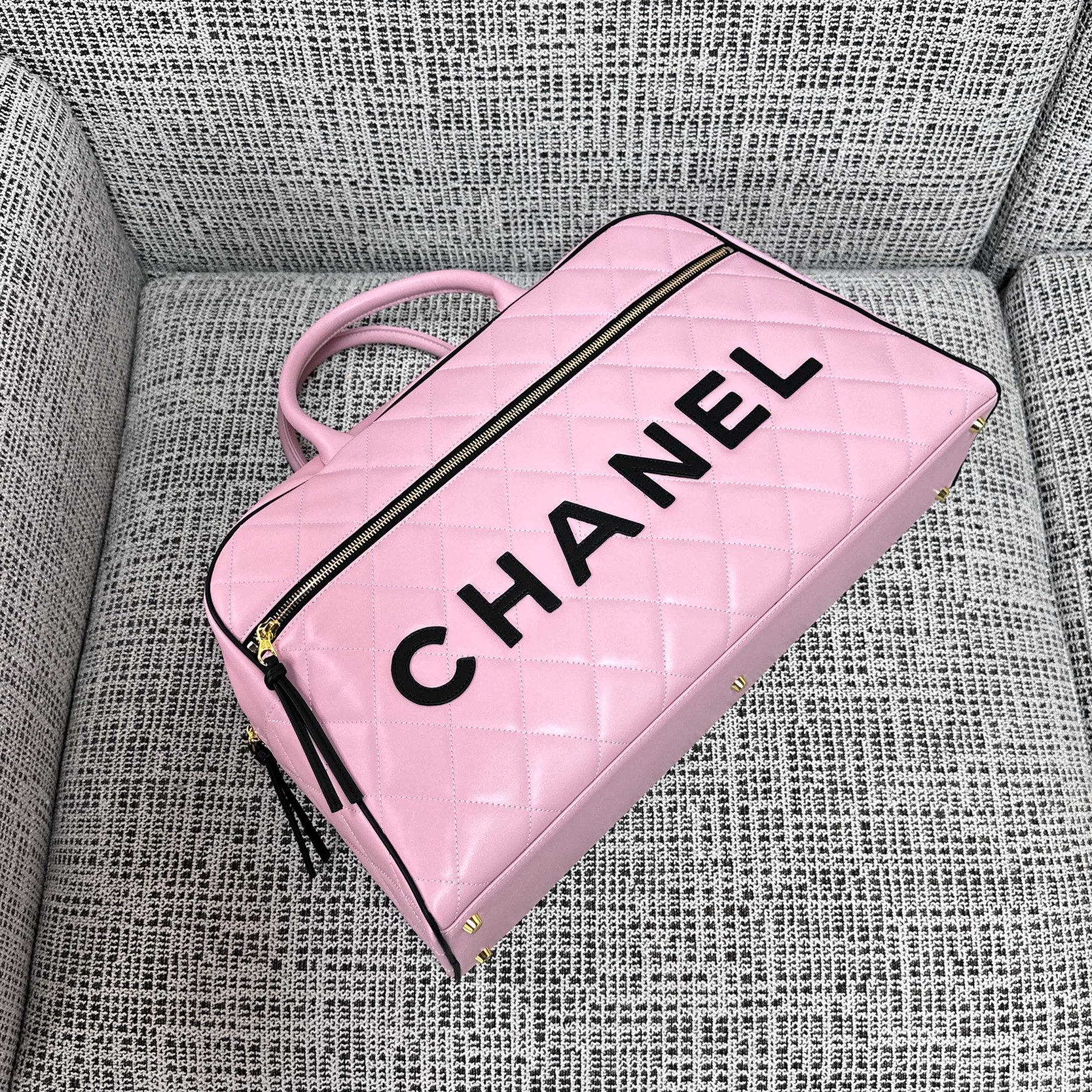 Ch**el Boston Bowling Bag Without Box 46cm