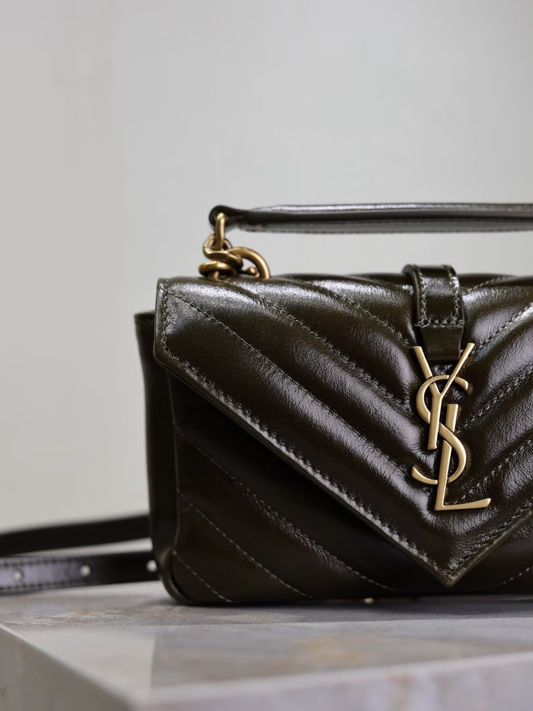 Y51 Loulou college mini Bag in Brown 20x13x3cm