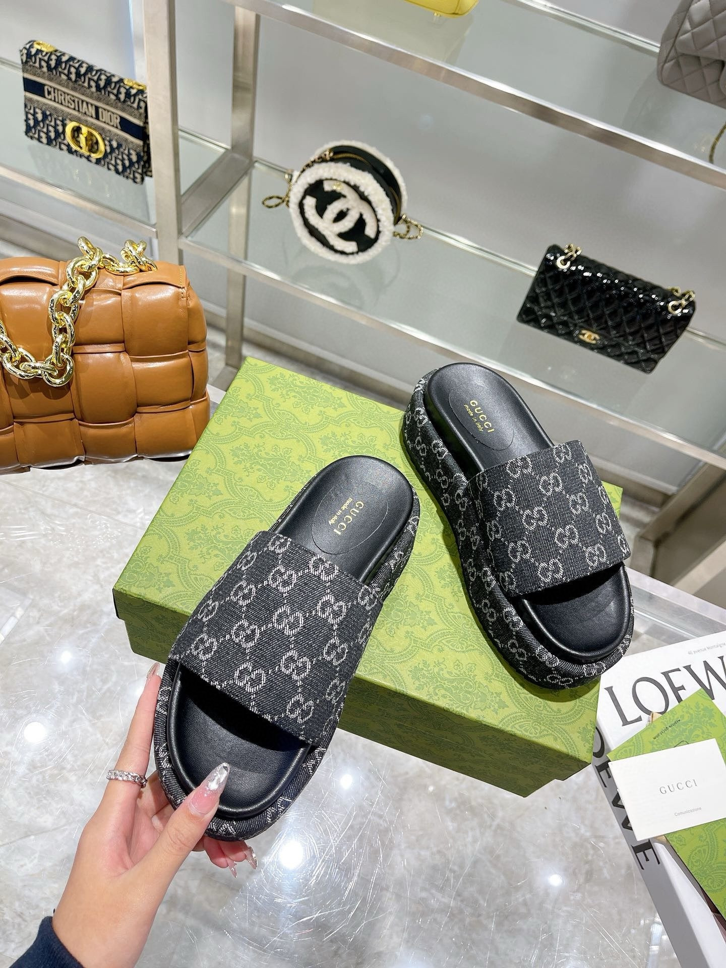 UA Gvc*1 GG PLATFORM Slide Sandal