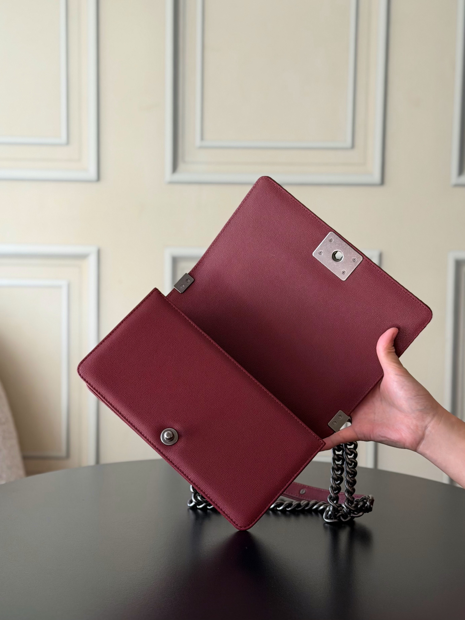 Ch**el Boy Handbag 15x25x9cm