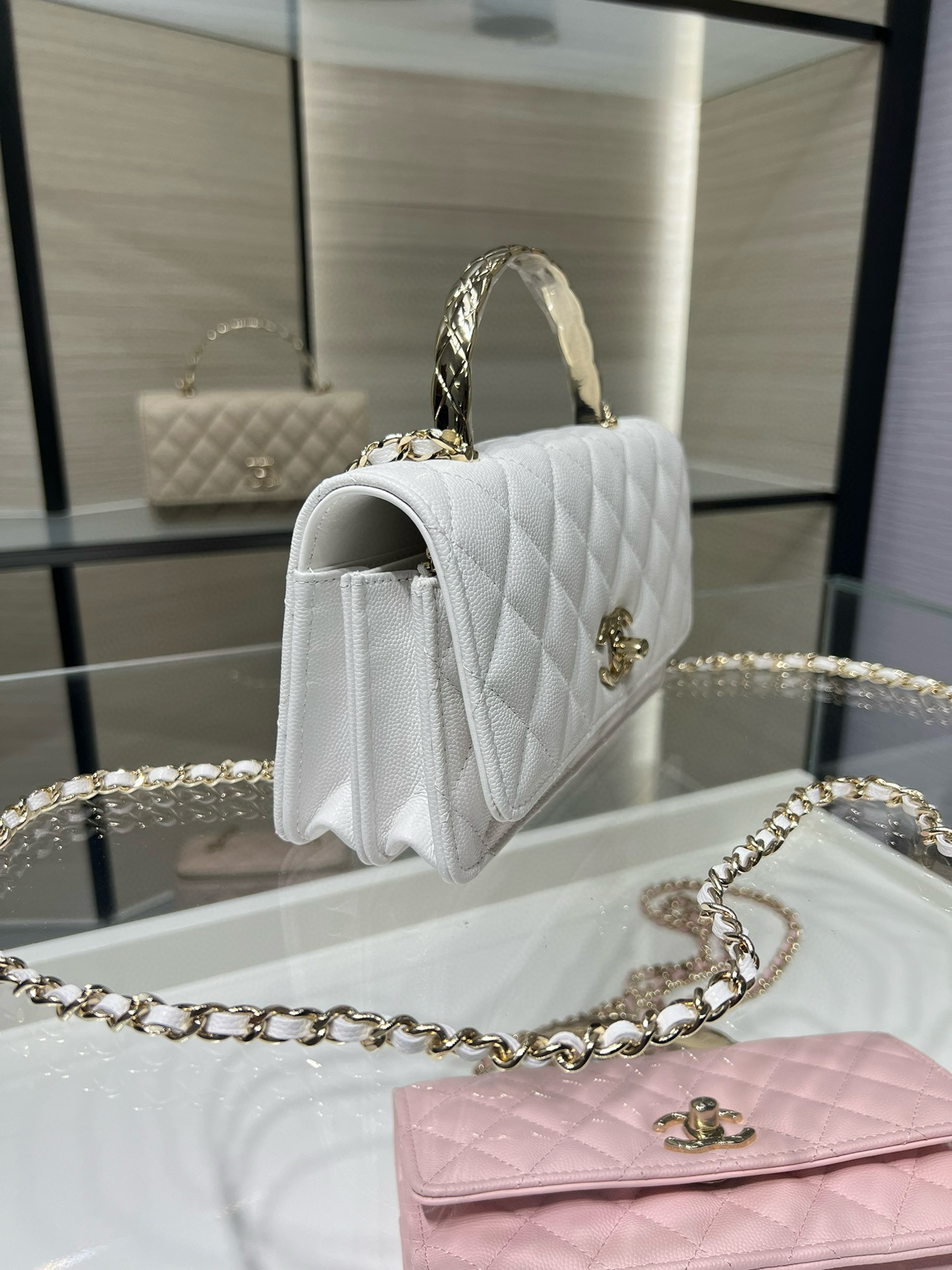 Ch**el Clutch With Chain AP4621 18.5x6x11cm
