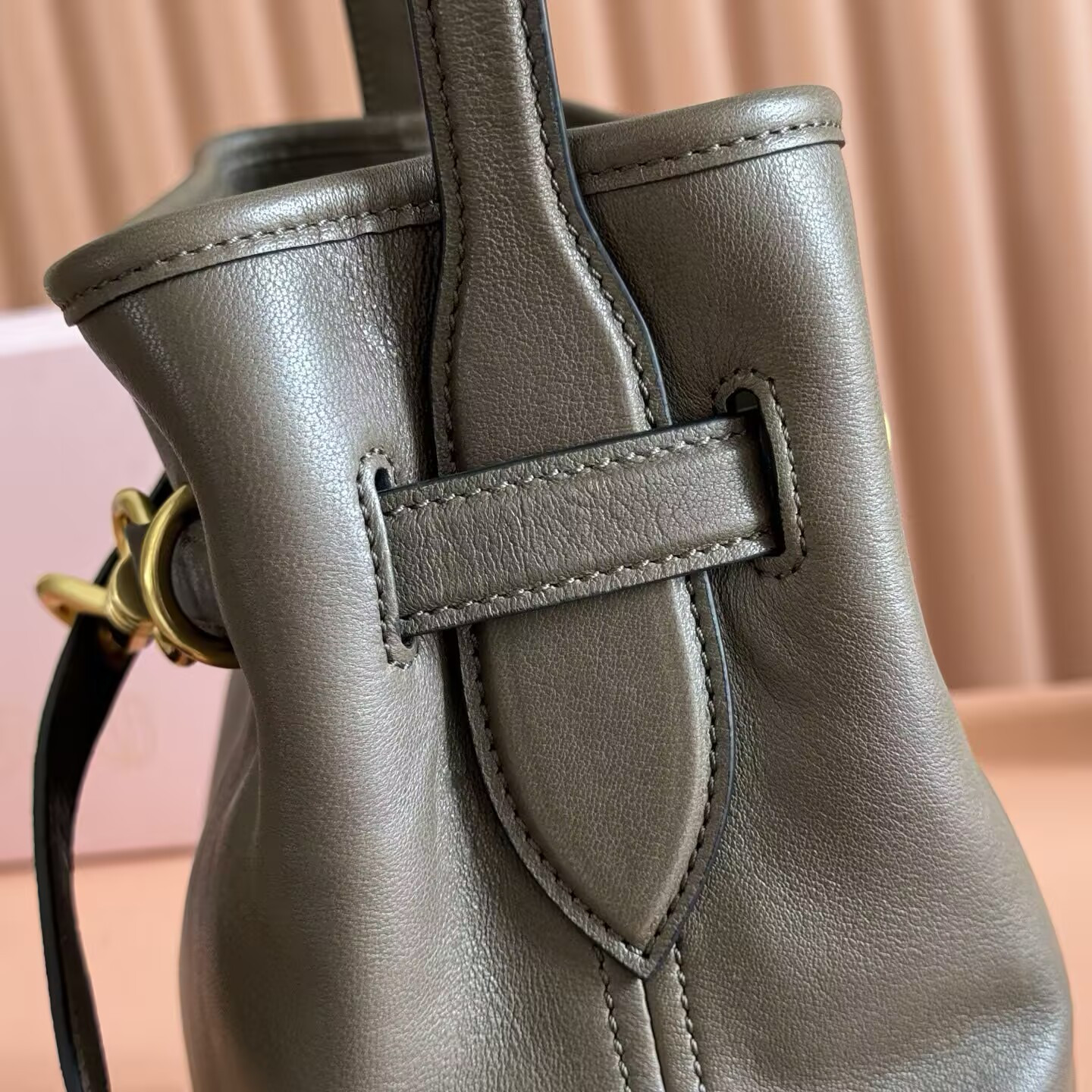 M1v M1v aventure nappa leather bucket bag 31x30x13cm