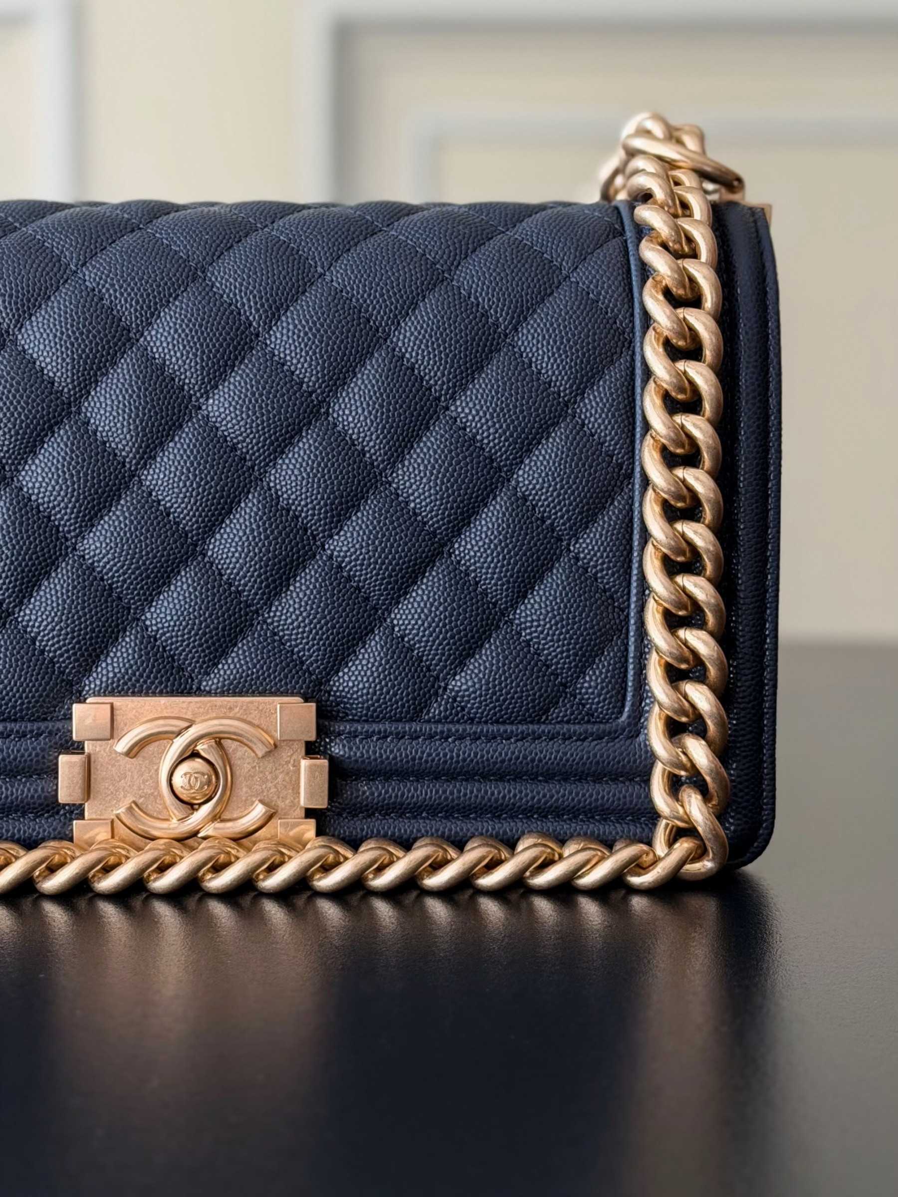 Ch**el Boy Handbag 15x25x9cm