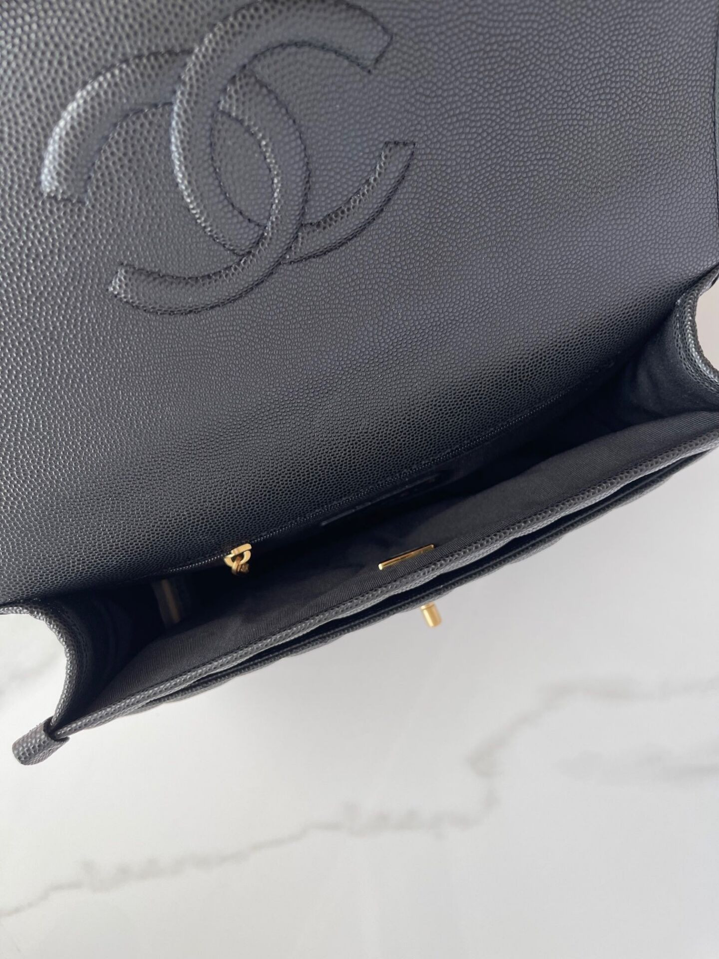 Ch**el Top Handle Flap Bag 25x21.5x7cm