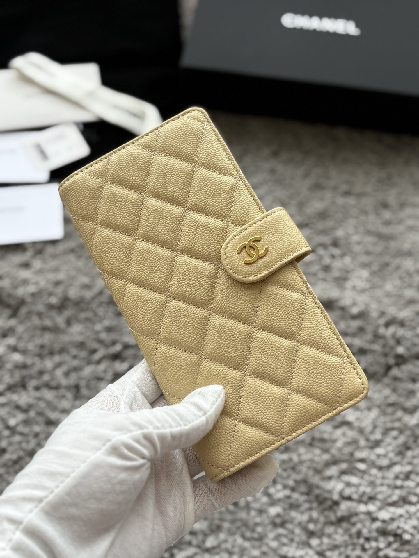 Ch**el Passport Holder A96067 19x10x3cm