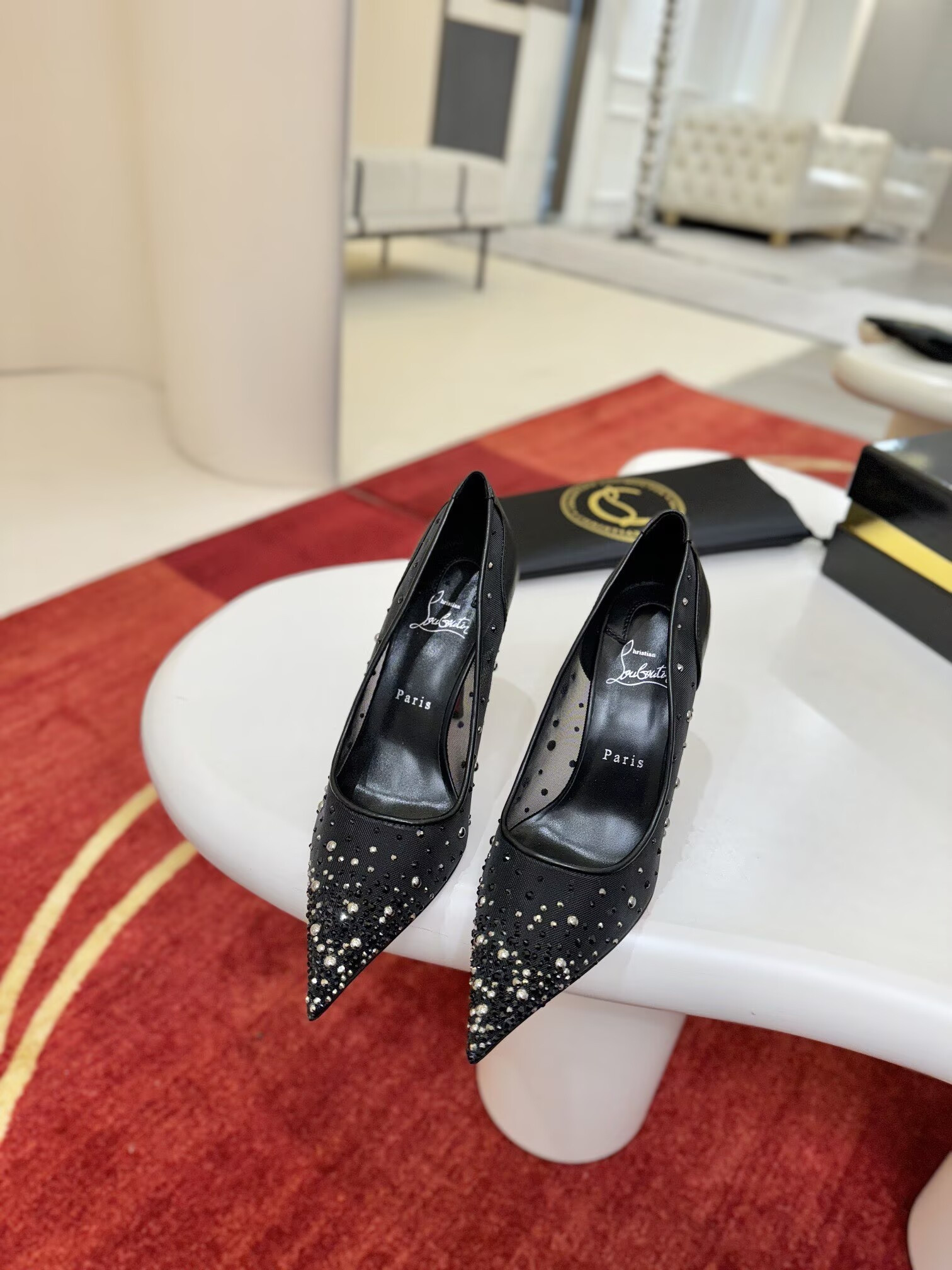 ua Chr1st1an louboutin miss z mesh pumps 8.5cm heel