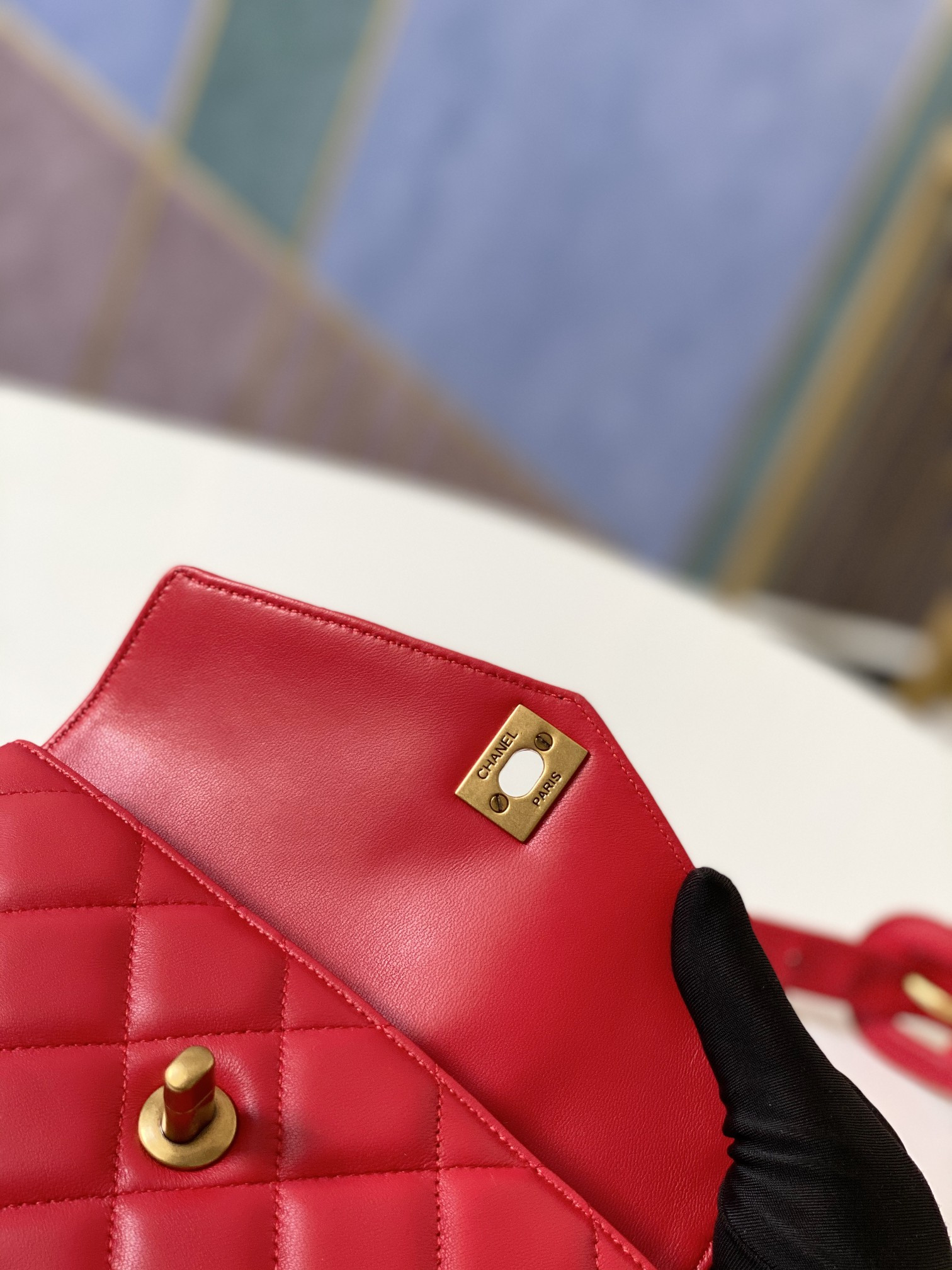 Ch**el quilted waist bag 18x12x3.5cm