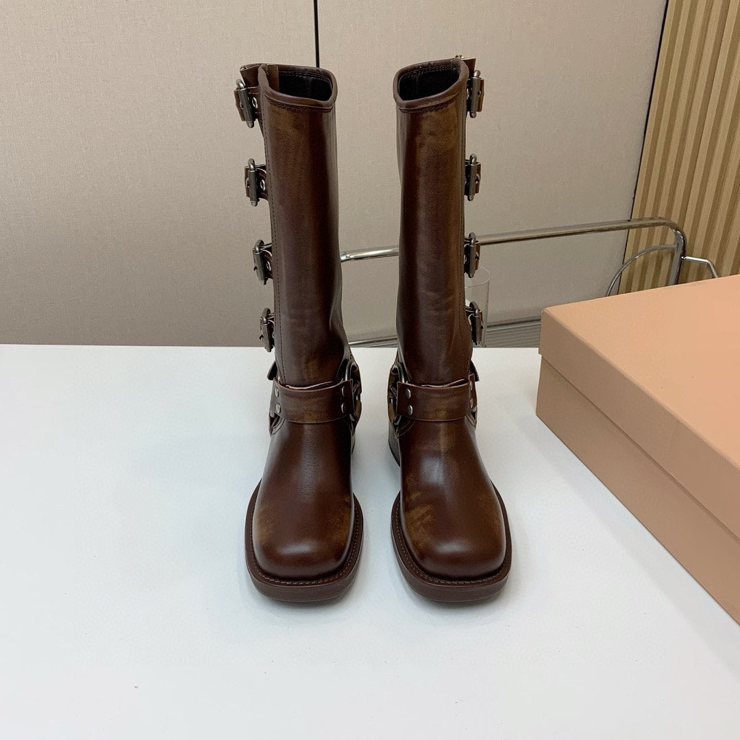 UA Miu Miu Leather Boots