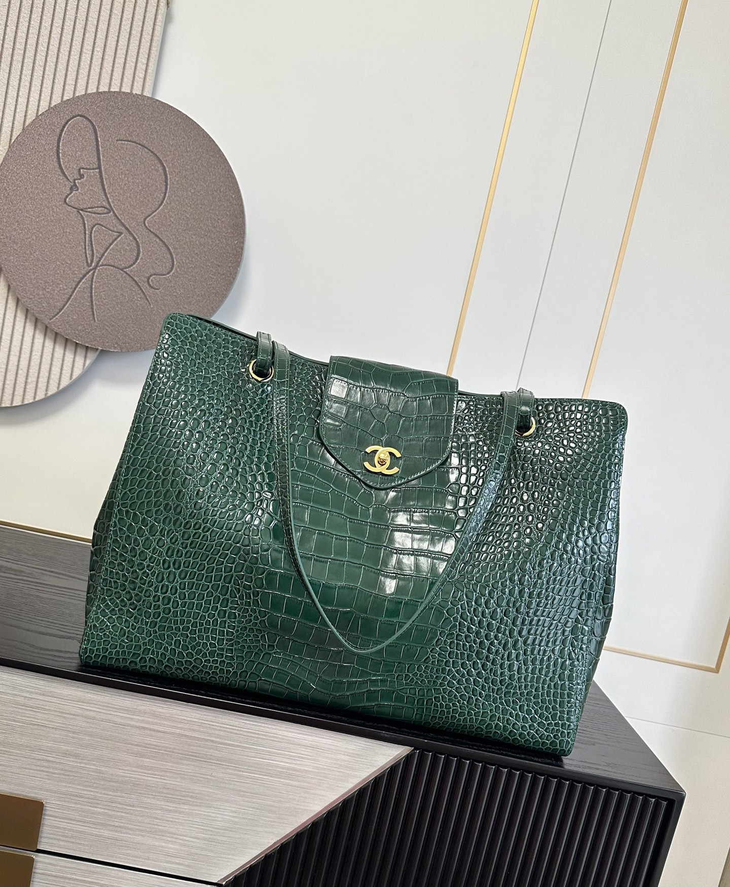 Ch**el Large Shopping Bag AS6245 36x46x20cm Without Box