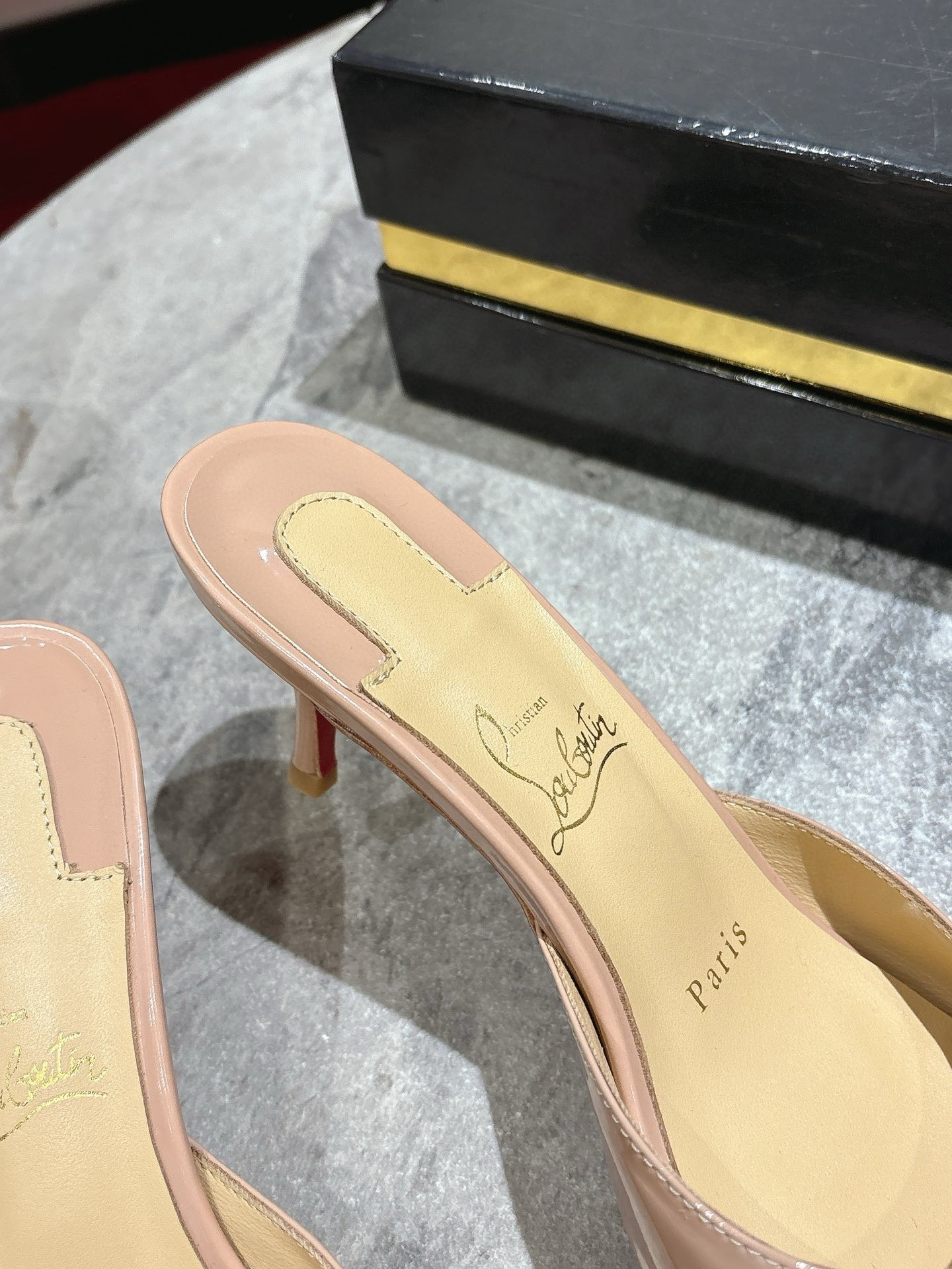 UA Chr1st1an Louboutin Me Dolly Calfskin Leather Mules