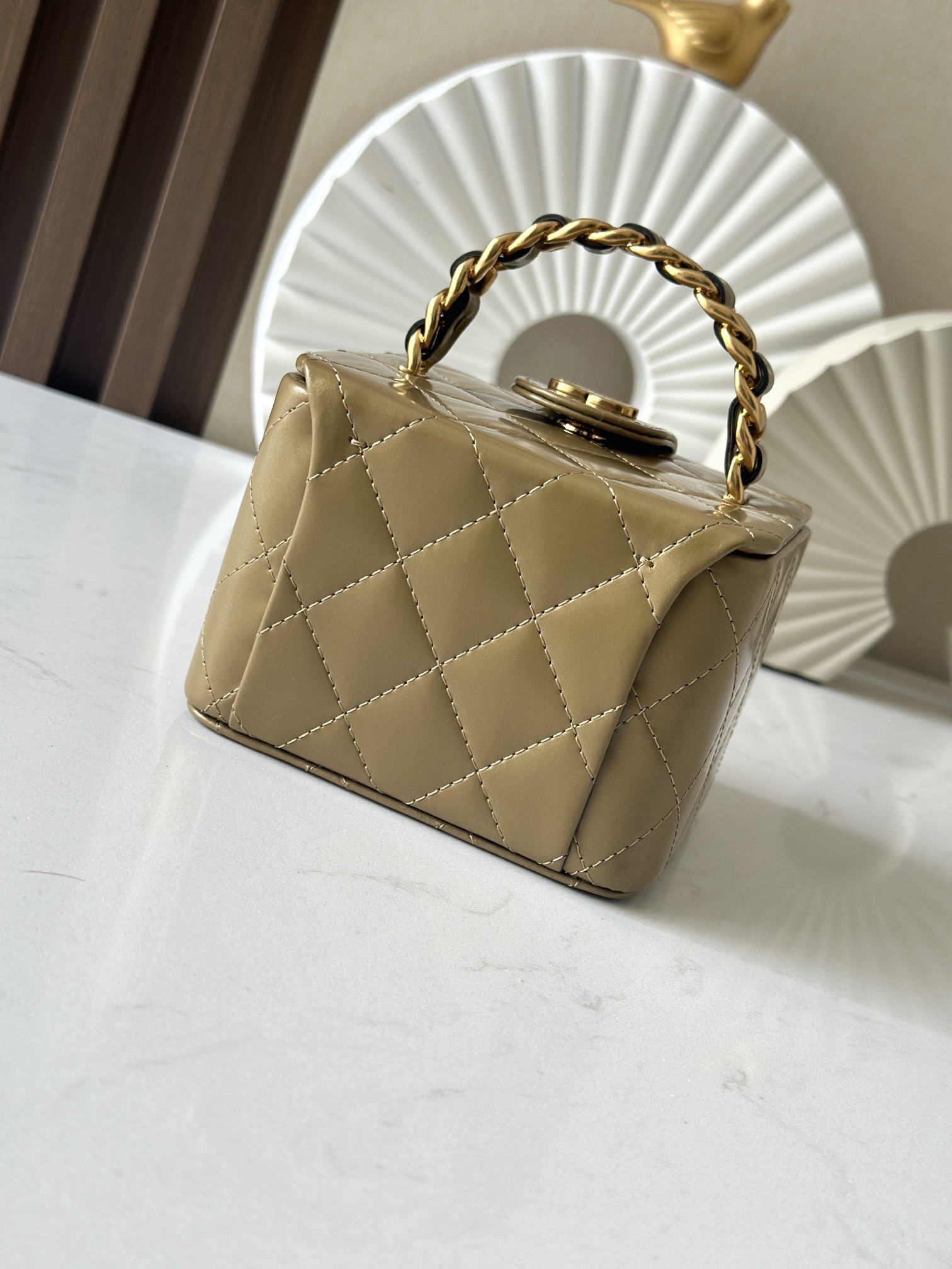 Chanel Vintage Cosmetic Bag 11x9.5x8.5cm