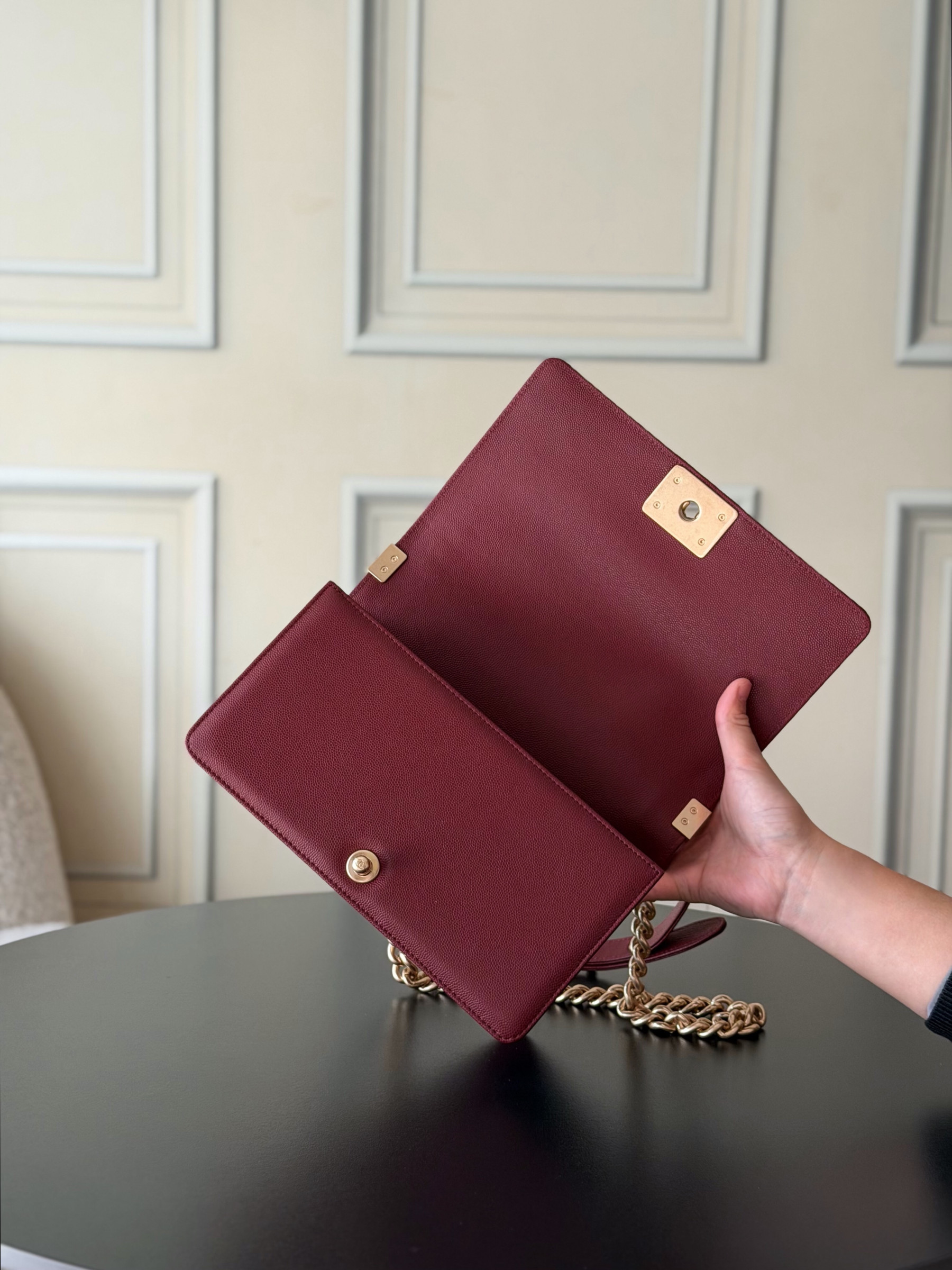 Ch**el Boy Handbag 15x25x9cm