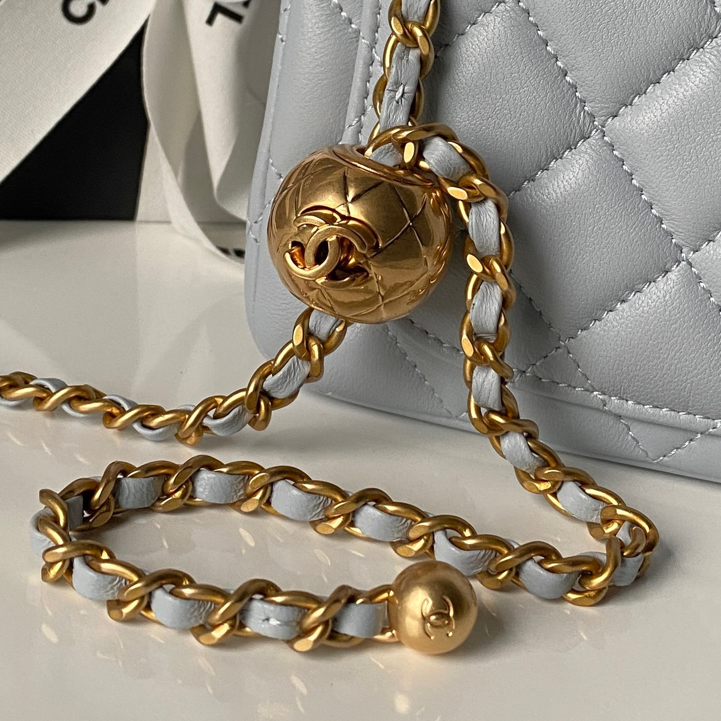 Ch**el MINI FLAP BAG 13.5x17x8cm