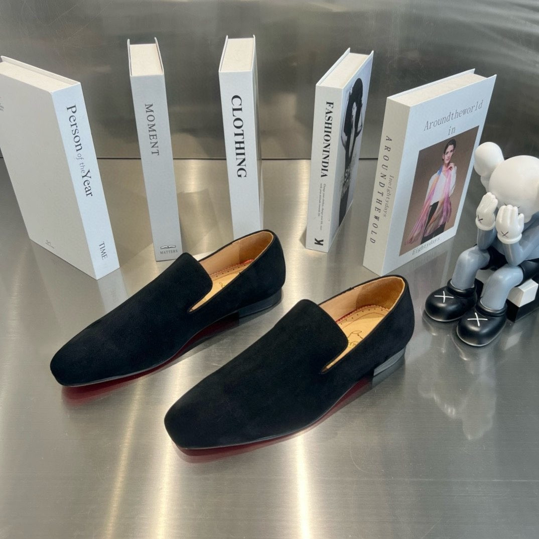 UA Christian Louboutin Mens Dandelion Suede Loafers