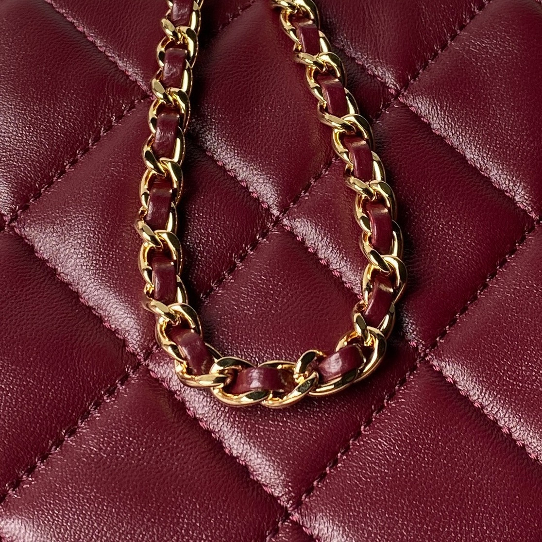 Ch**el chain shopping tote bag as6248 24.5x16x7.5cm