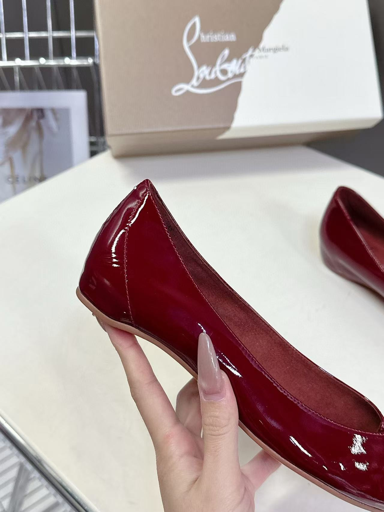 UA Chr1st1an Louboutin Marlougiela Ballerinas Patent calf leather