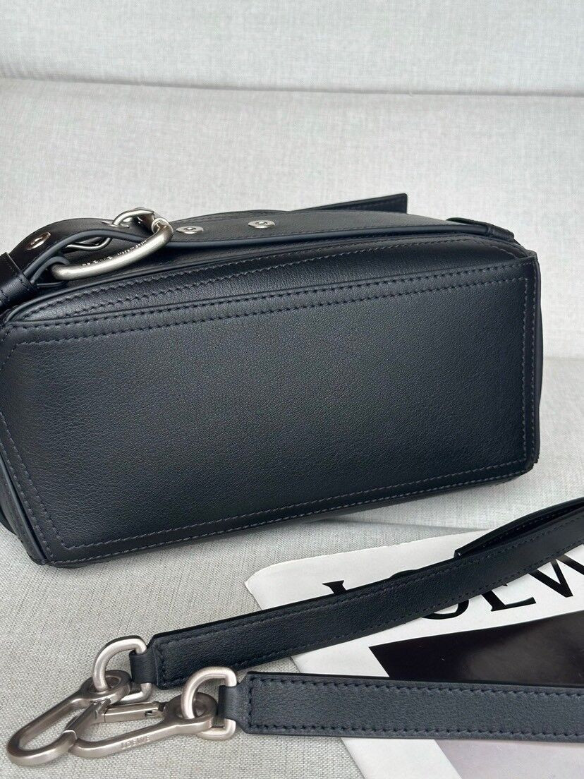 Loewe Small Puzzle Biker bag in shiny calfskin 16.5x24x10.5cm