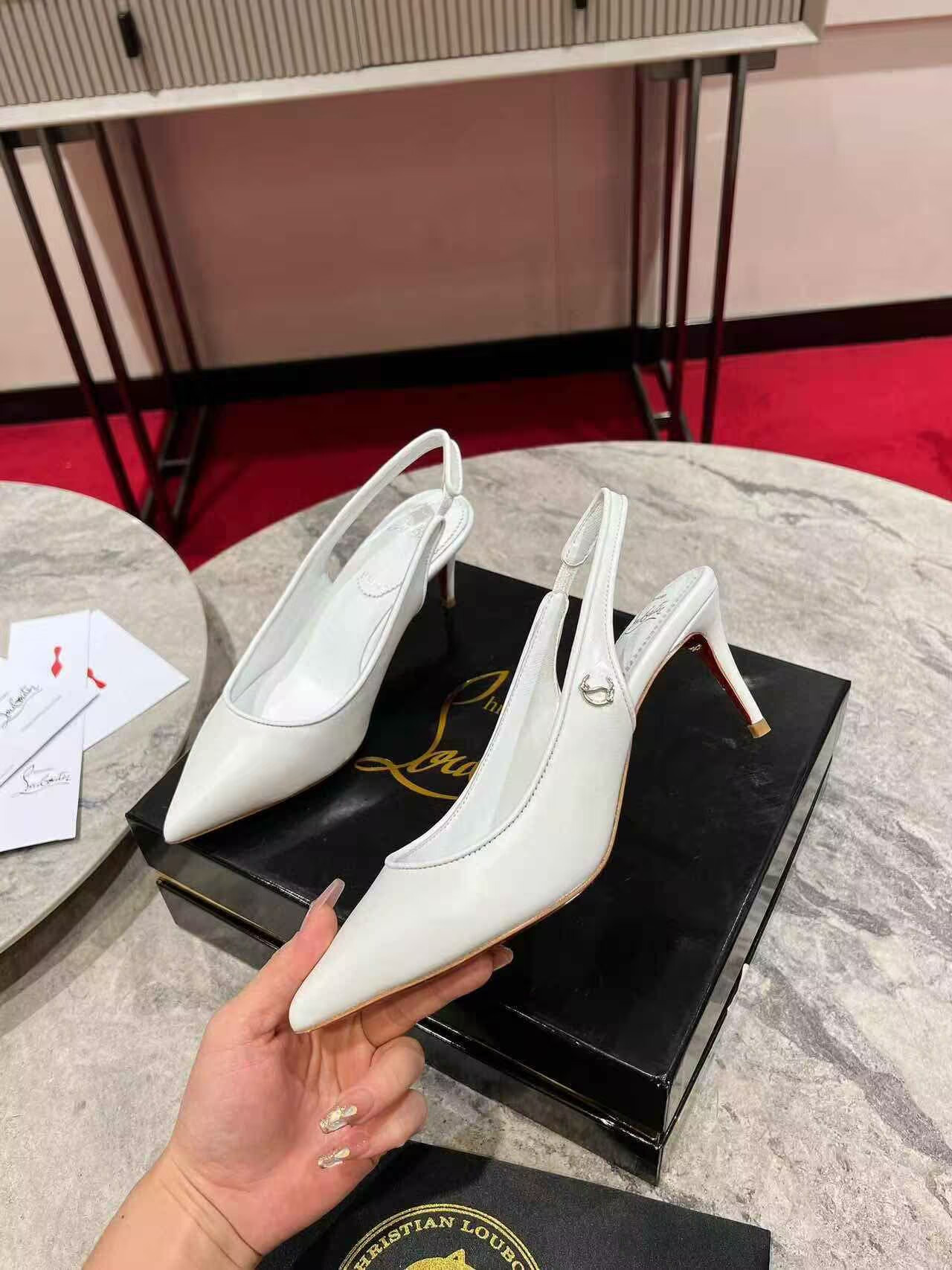 UA Chr1st1an Louboutin Sporty Kate Sling 65mm