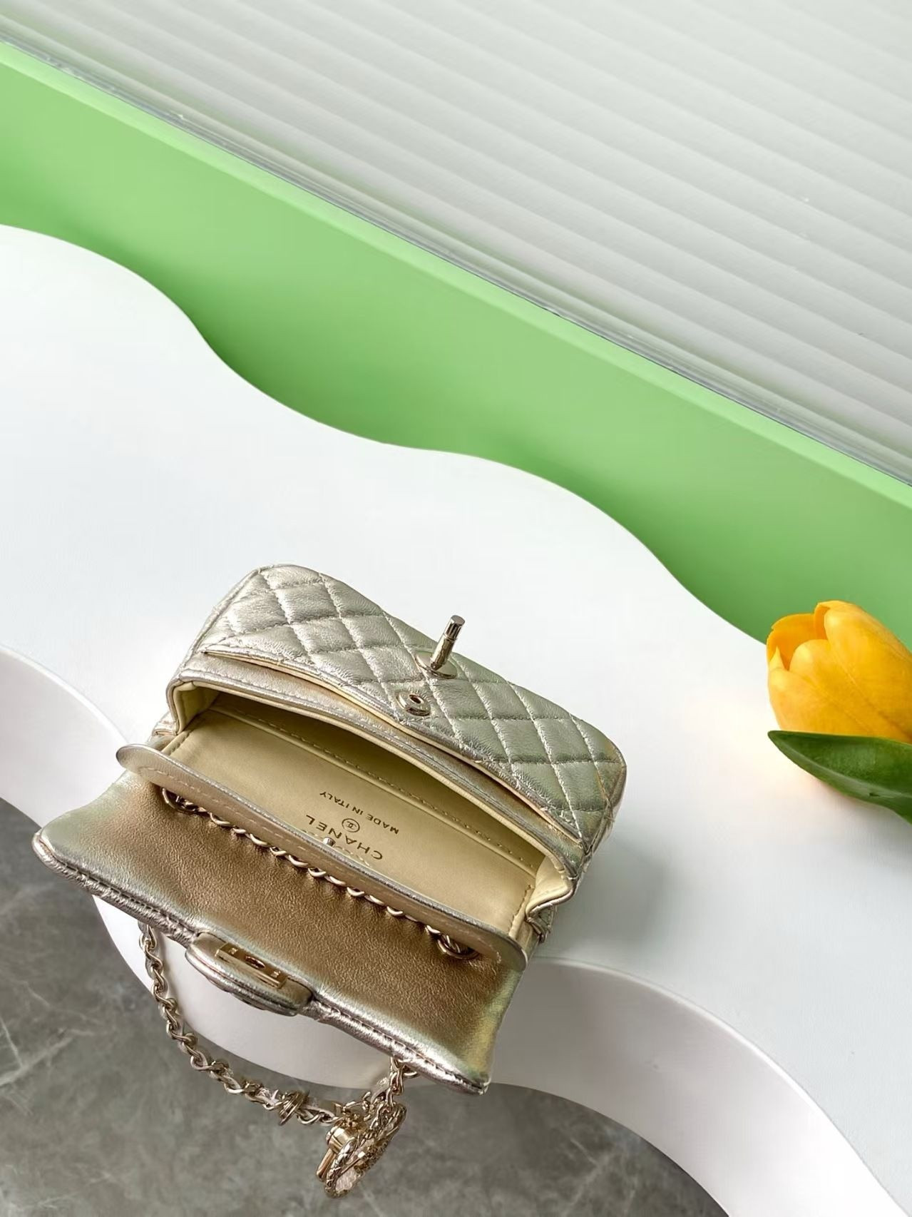 Ch**el Classic Mini Bag with Hook 8x12.5x5cm