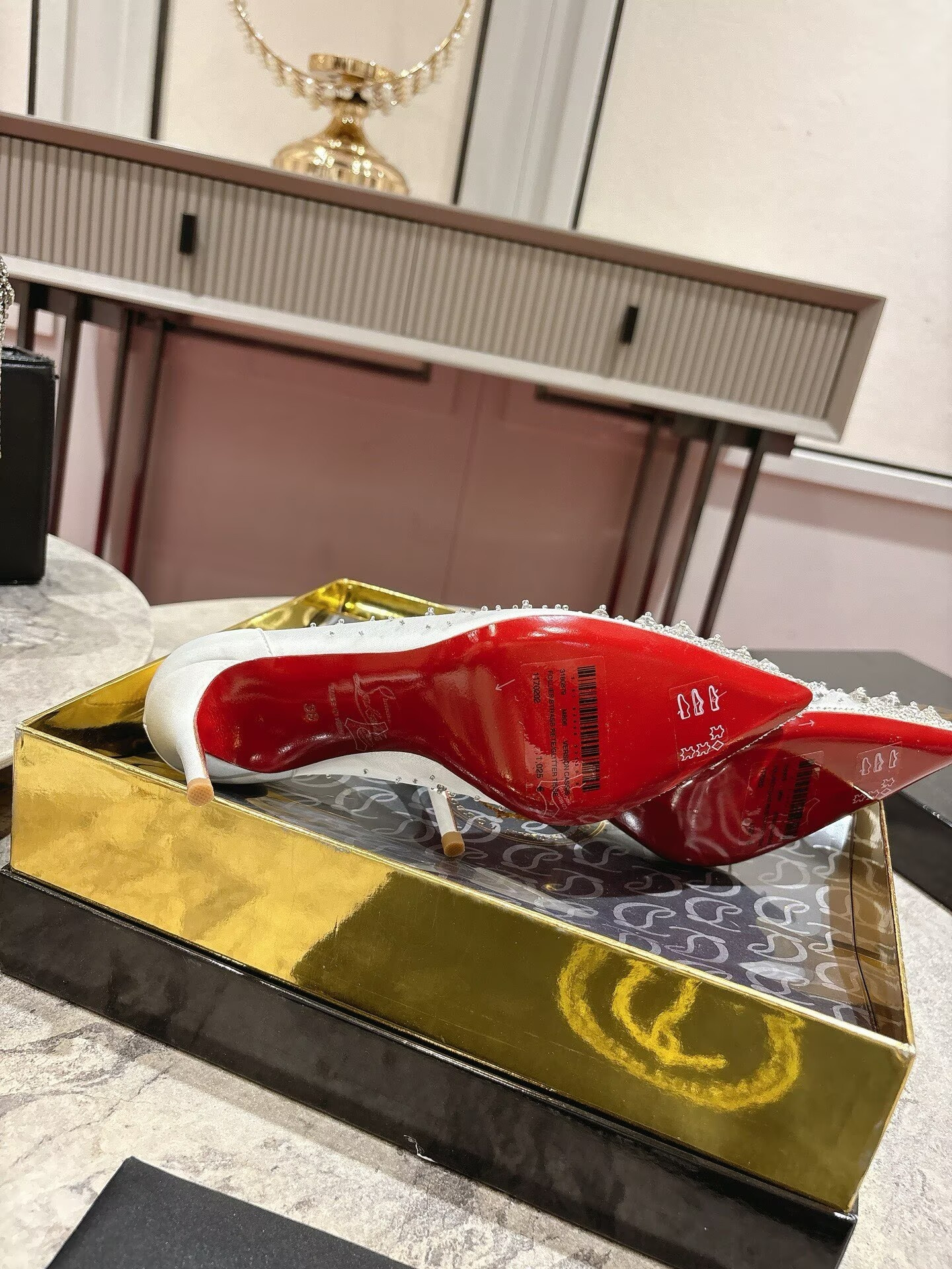 UA Chr1st1an Louboutin Miss Z Sparkling Pumps