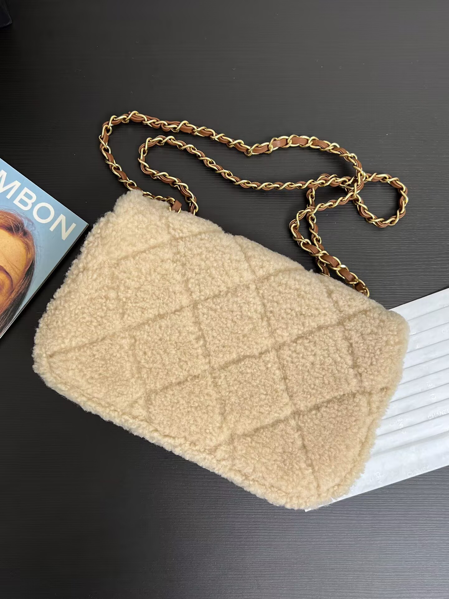 Ch**el Flap Bag 16 × 23.5 × 7.5 cm