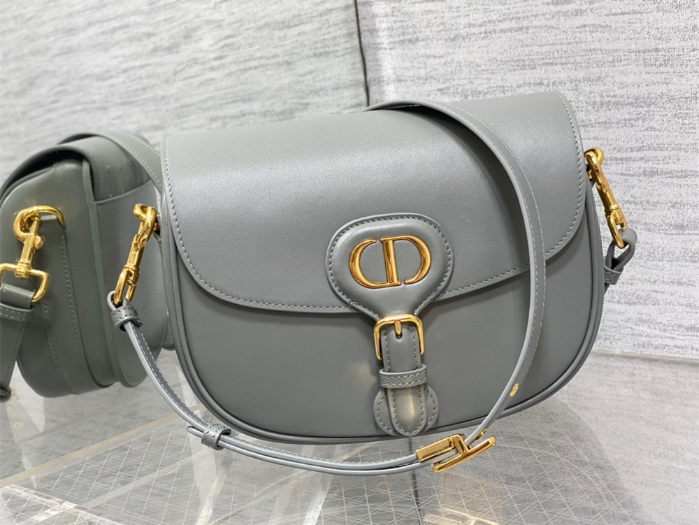 MEDIUM D10r BOBBY BAG Grey Box Calfskin