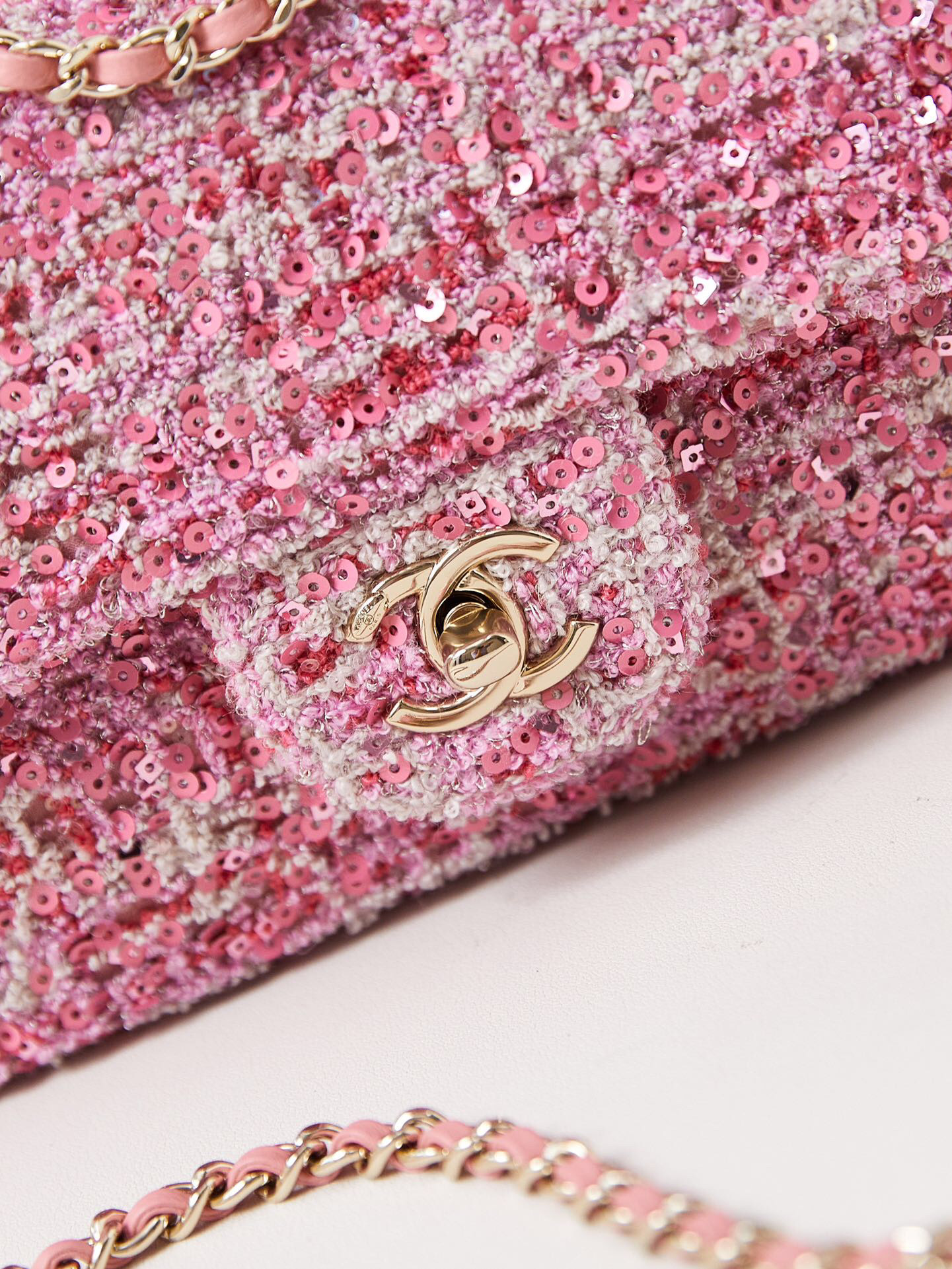 Ch**el Mini CF Rose Gold Hardware 20x15x7cm