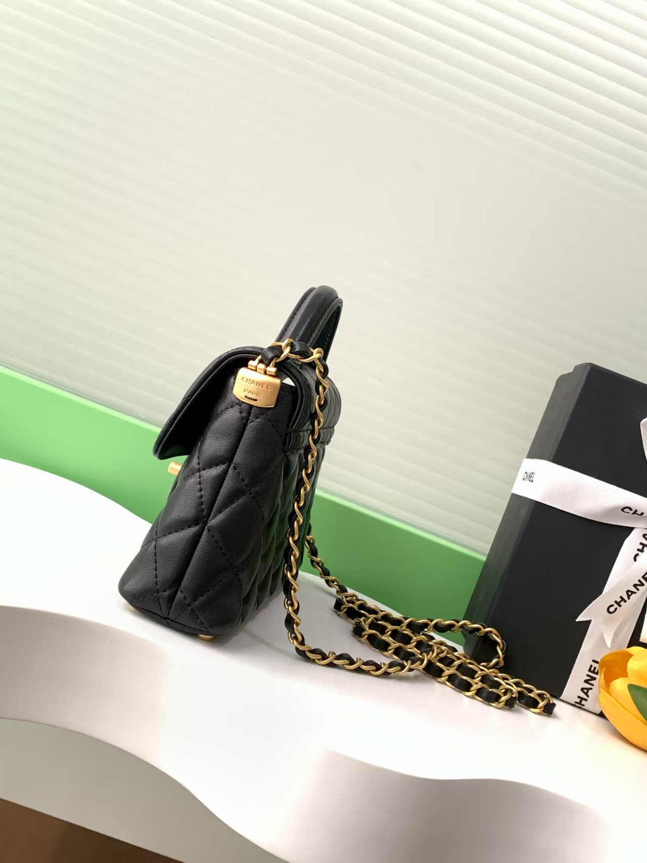 Ch**el Small Top Handle Flap Bag AS5355 14x20x6cm