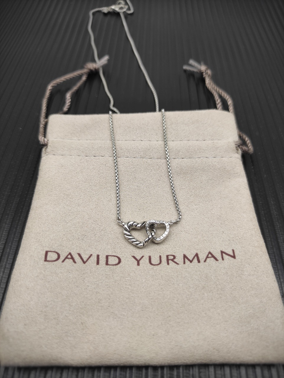 David Yurman Interlocking Heart Necklace