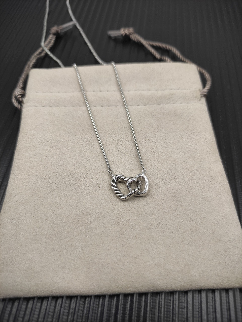 David Yurman Interlocking Heart Necklace