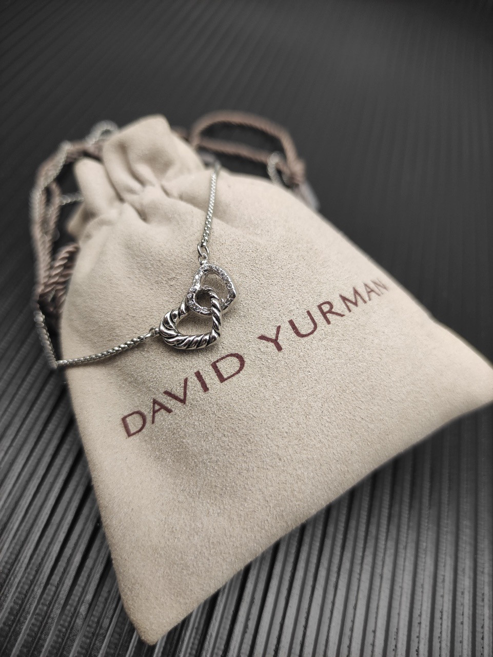 David Yurman Interlocking Heart Necklace