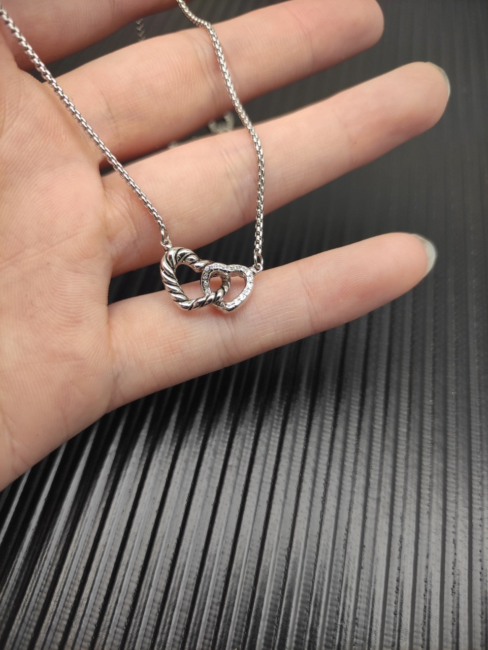 David Yurman Interlocking Heart Necklace