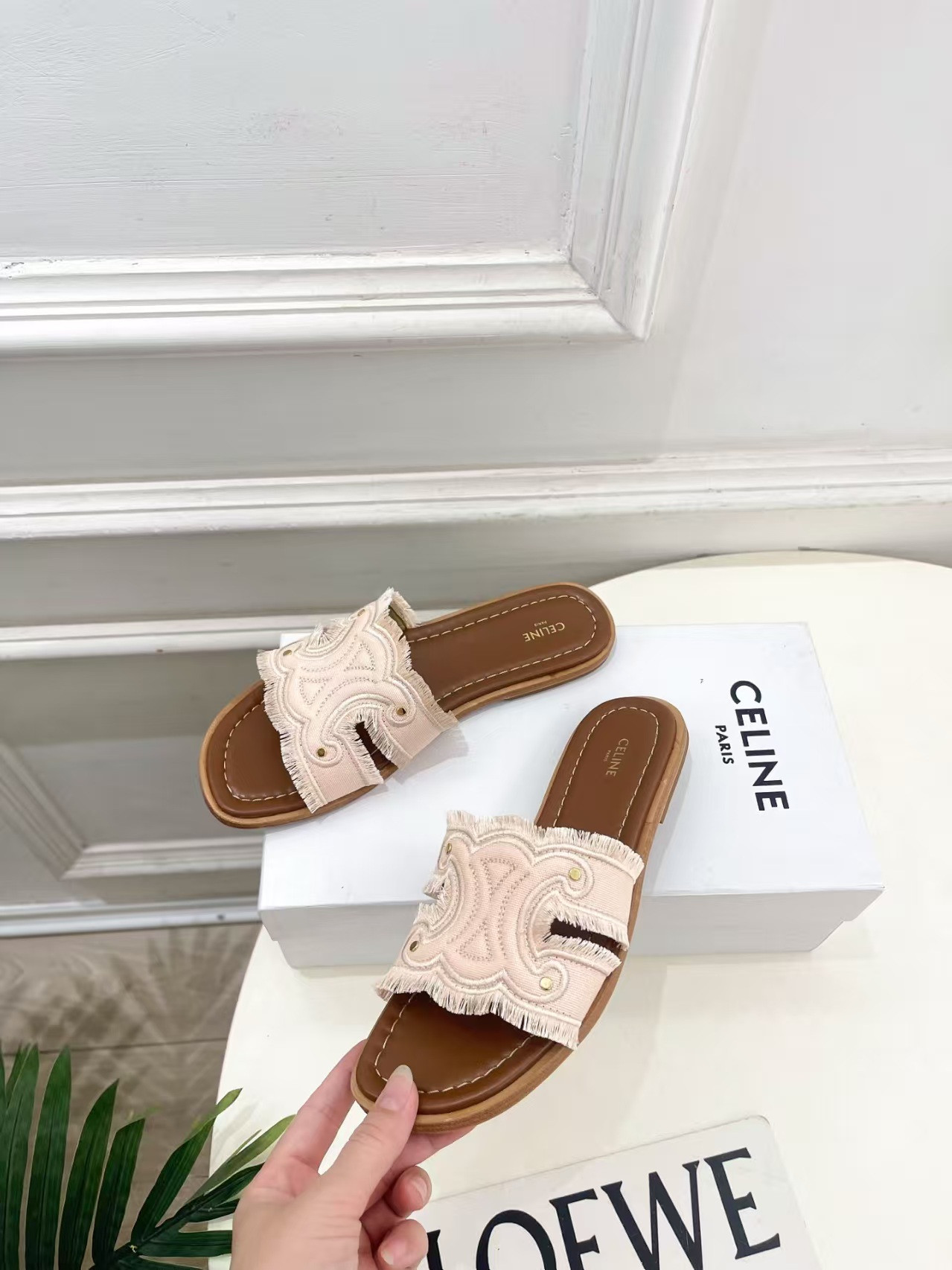 UA Ce1i*e Marina Fringed Mule