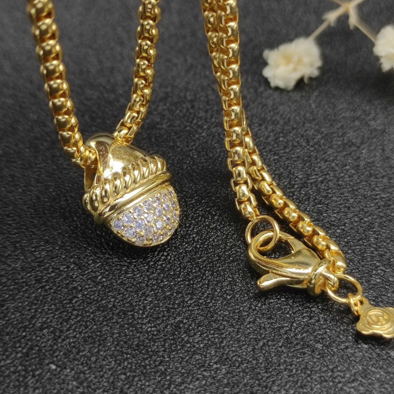 David Yurman Necklace(Chain length 50+5cm delay chain Chain thickness 3mm)