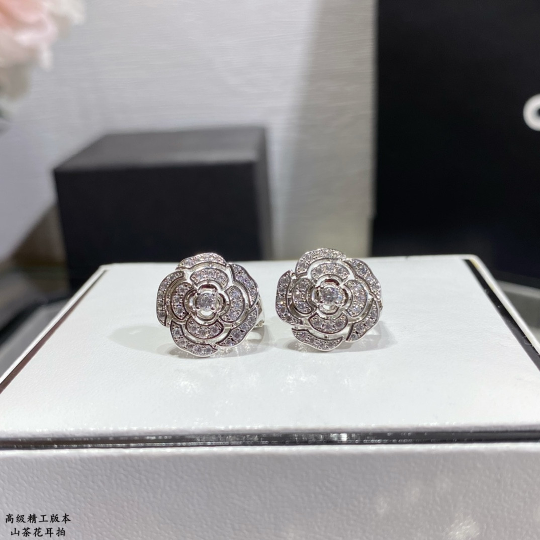 Ch**el Camellia Earrings