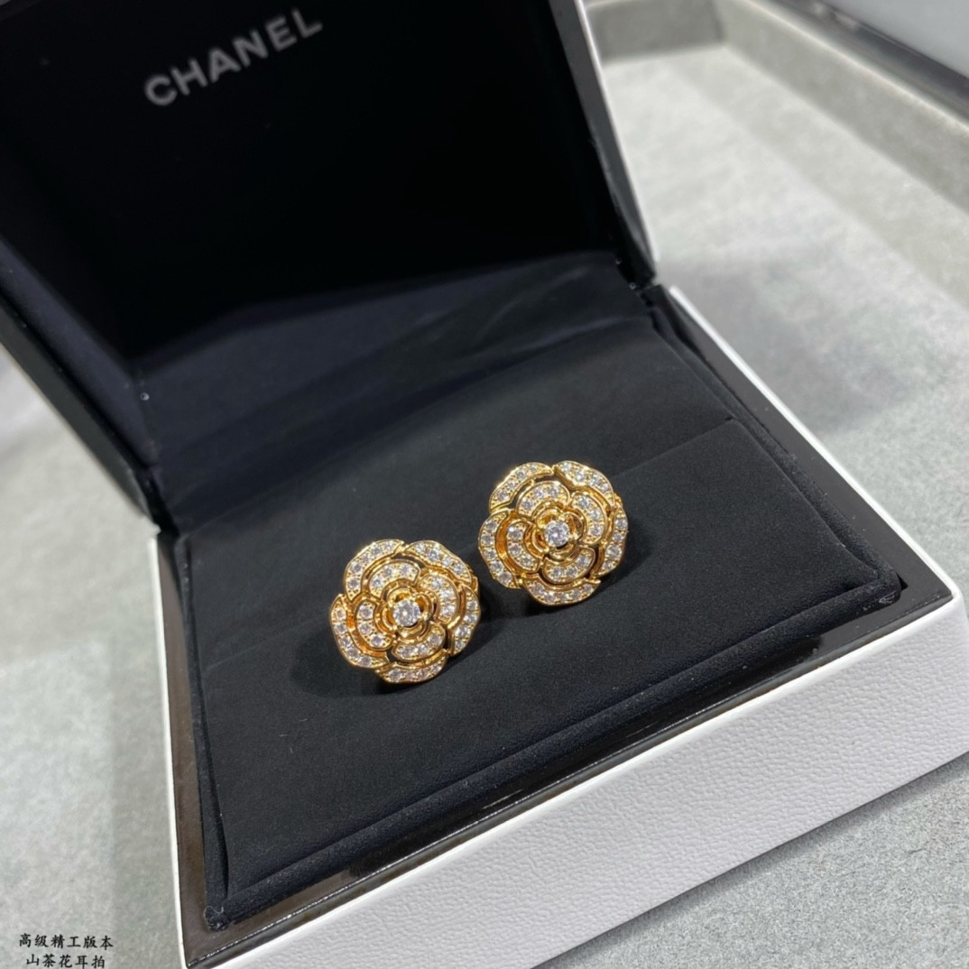 Ch**el Camellia Earrings
