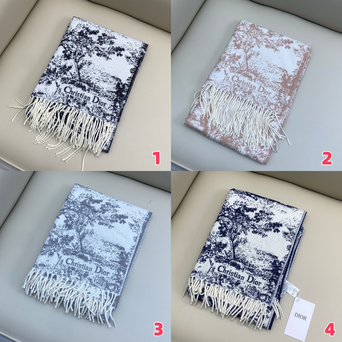 Dior scarf 200x45cm 59% cashmere 41% wool