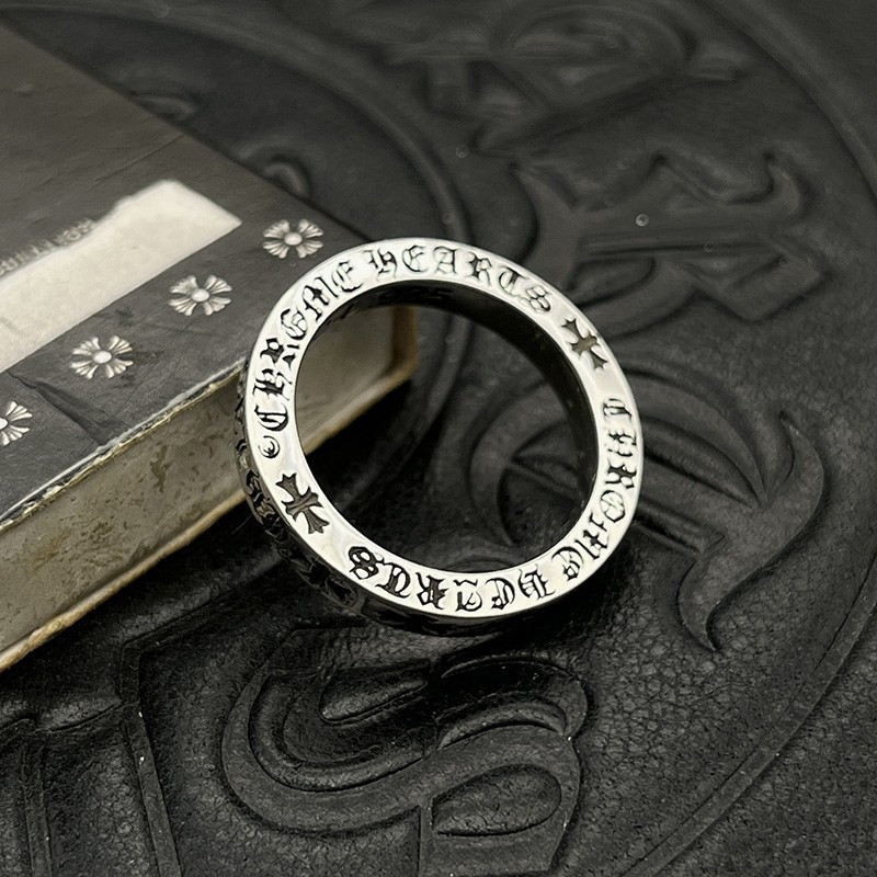 Ch*0me He**ts 3mm Cross and Sanskrit Ring