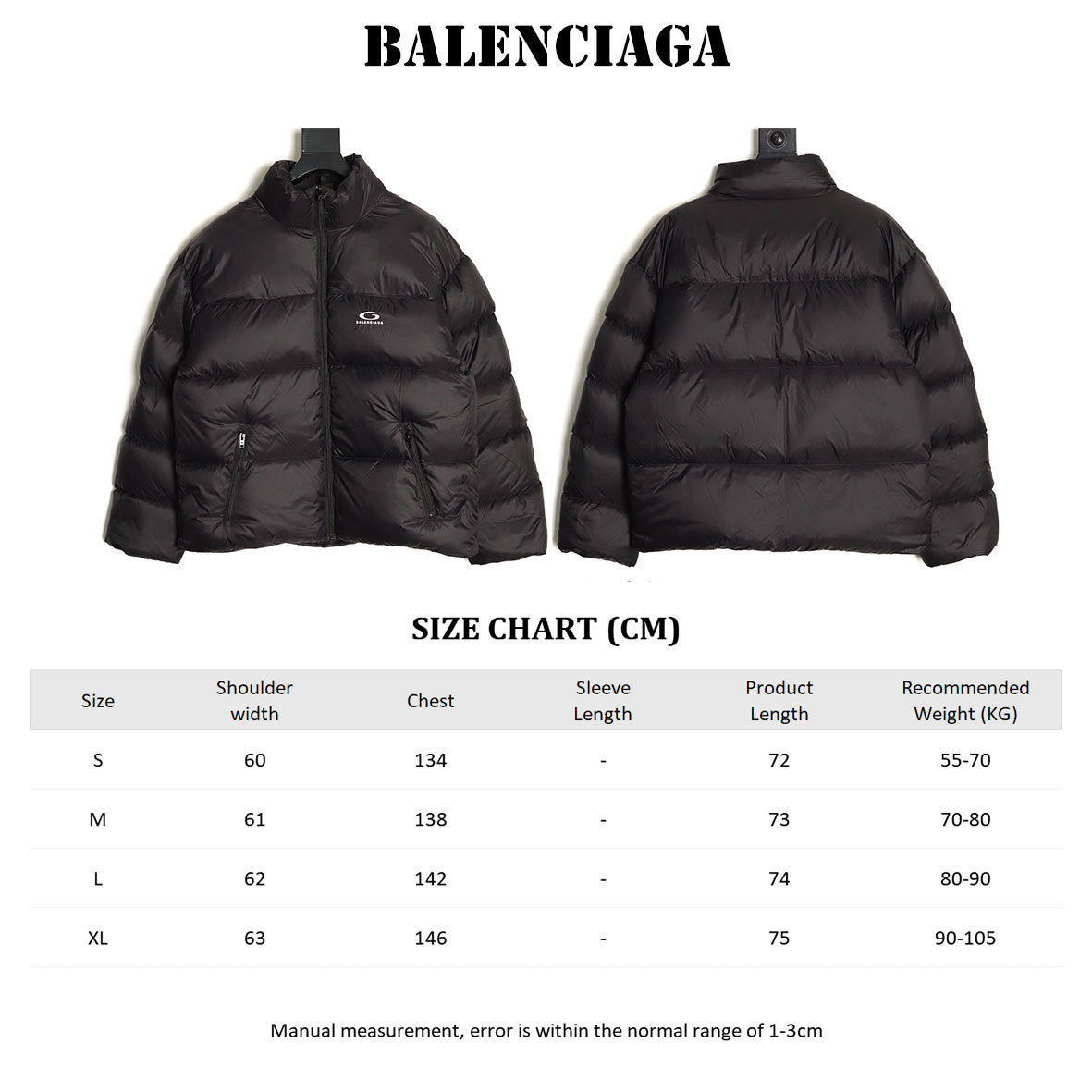 Ba1en*iaga BLCG Short Puffer jacket