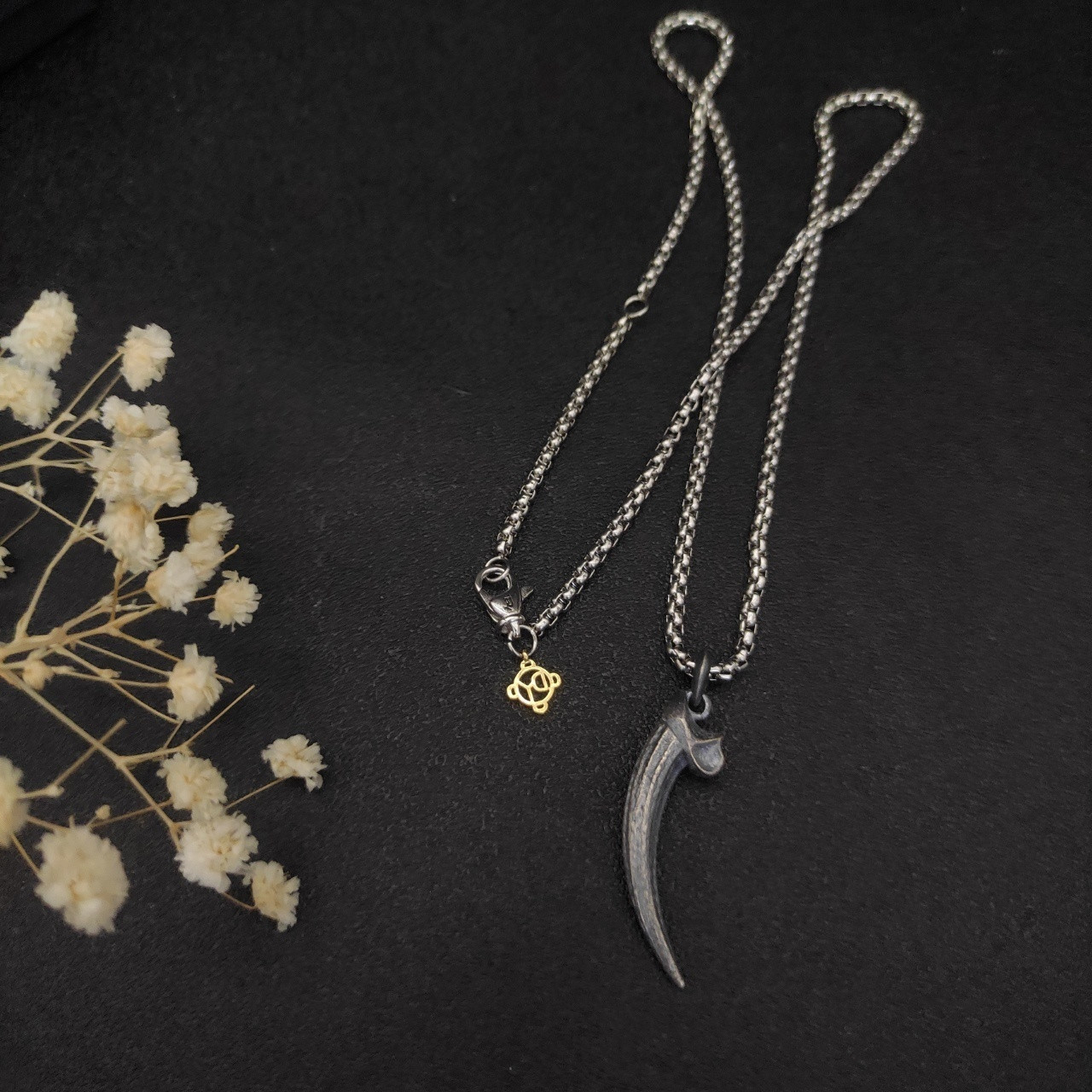 David Yurman horn Necklace(Chain length 50+5cm delay chain Chain thickness 3mm)