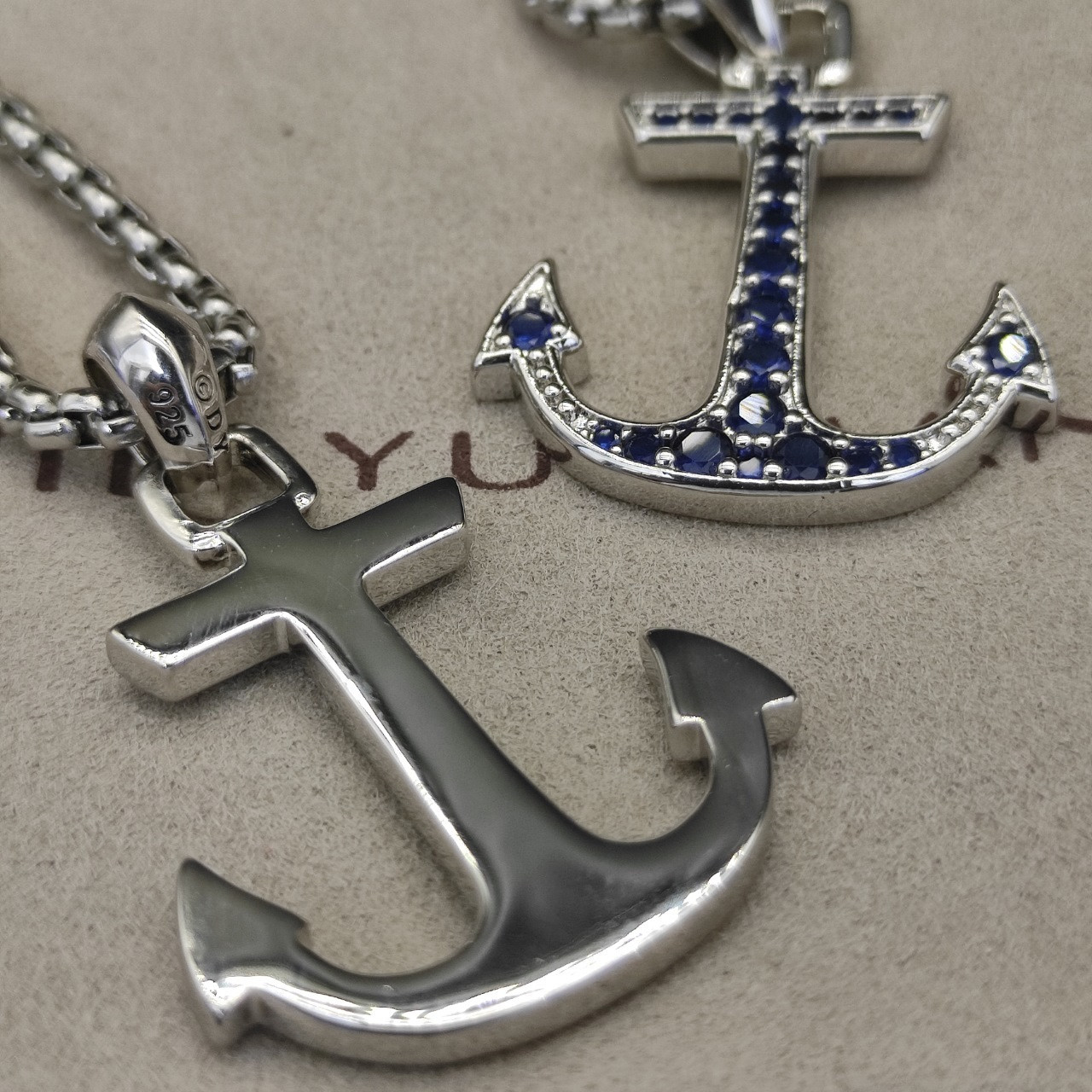 David Yurman sea ​​anchor Necklace(Chain length 50+5cm delay chain Chain thickness 3mm)