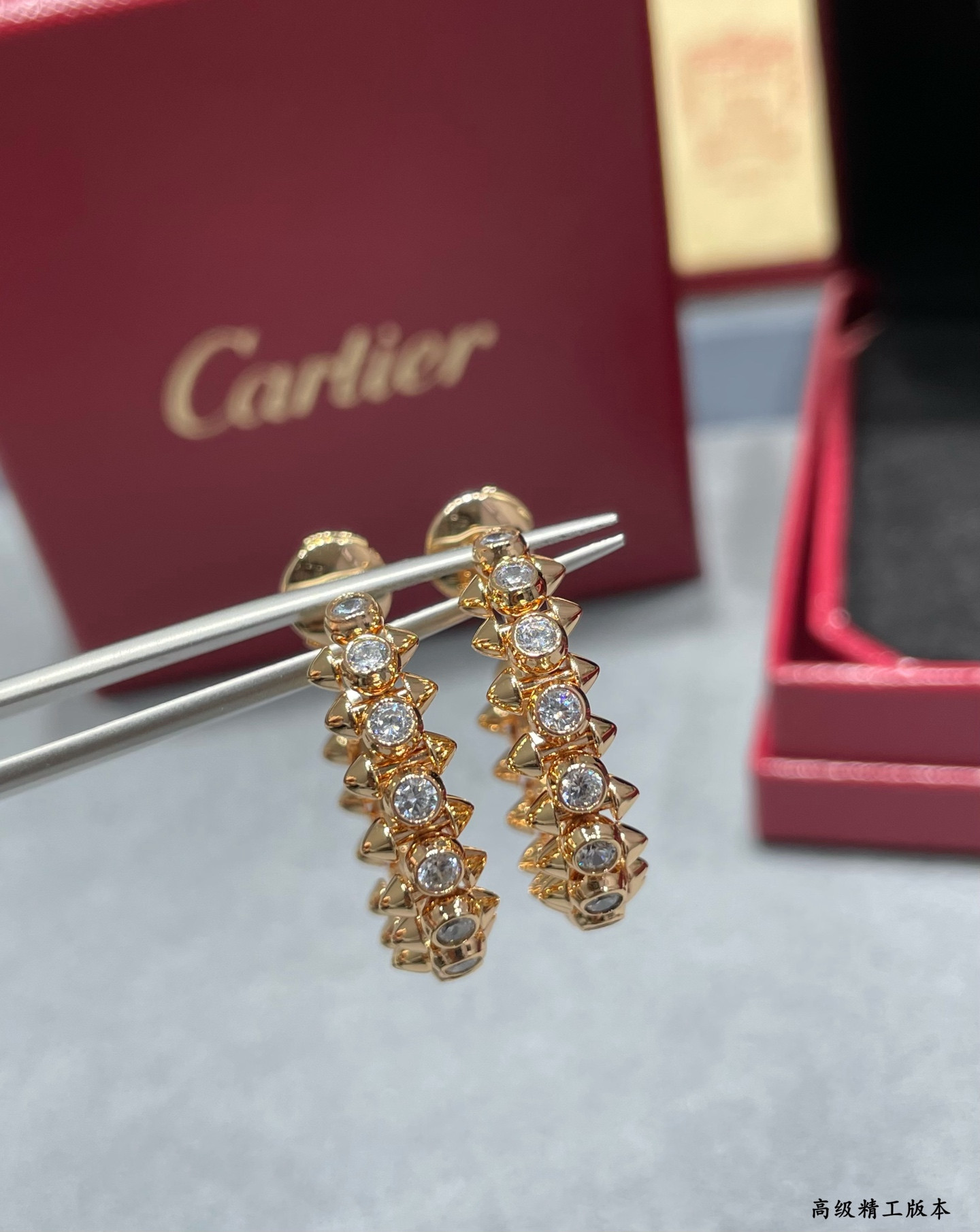 Ca*t1er D1am0nd bullet earrings